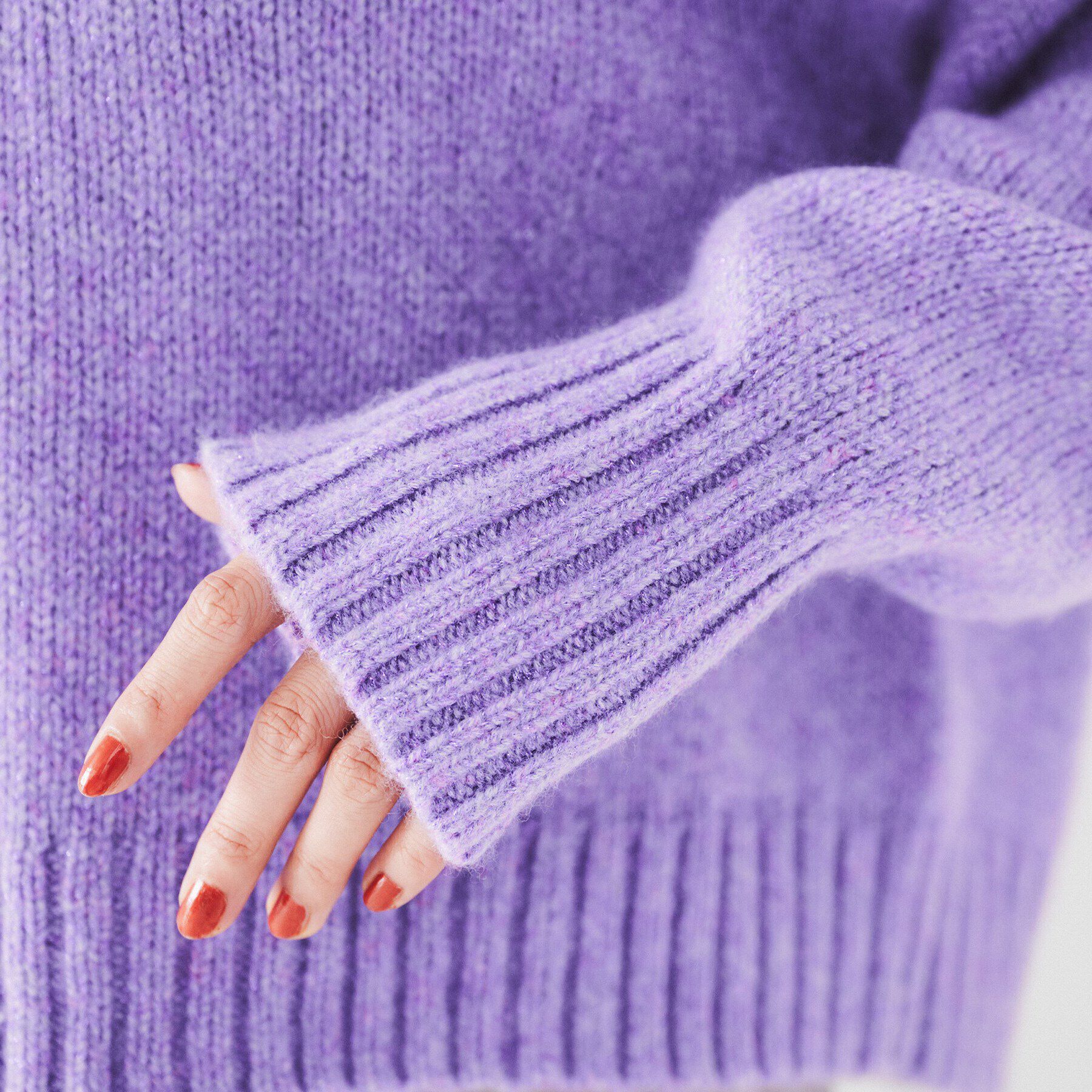 UNTITLED「【ラメ見え/ショート丈】クロップドニット」|ニット・セーター|