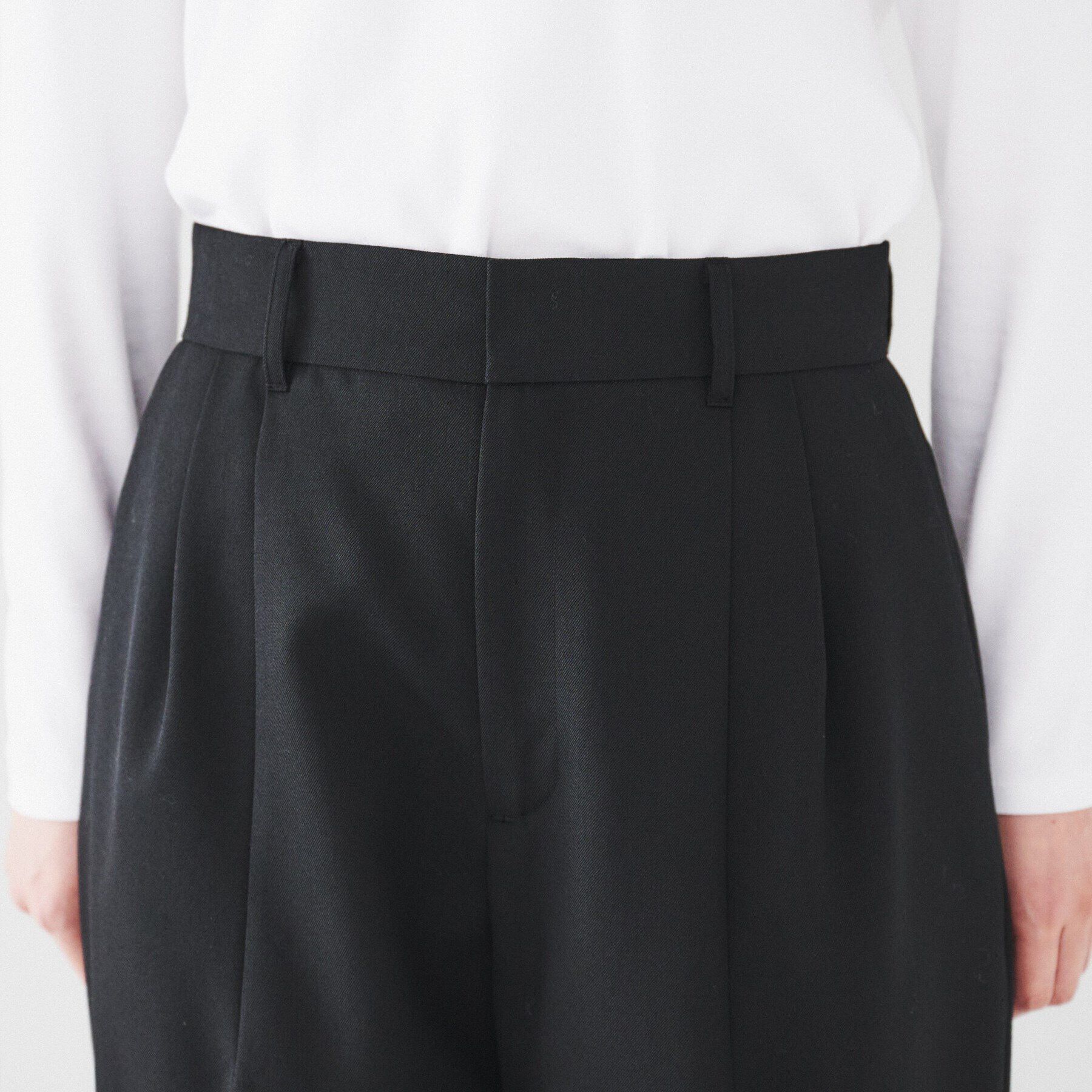 UNTITLED「【腰周りゆったり/ハイウエスト】ウールツイルパンツ」|その他|