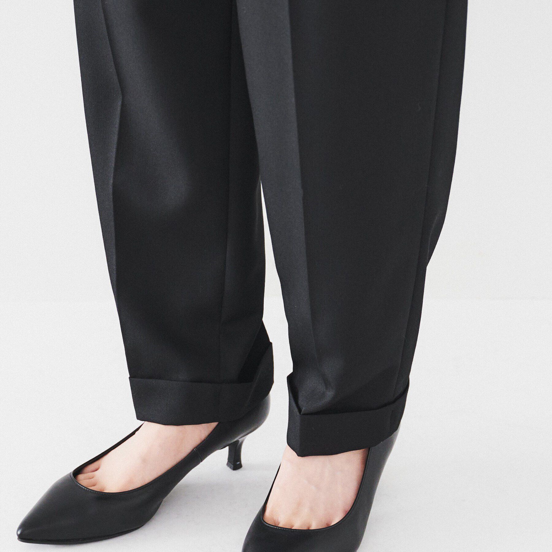 UNTITLED「【腰周りゆったり/ハイウエスト】ウールツイルパンツ」|その他|