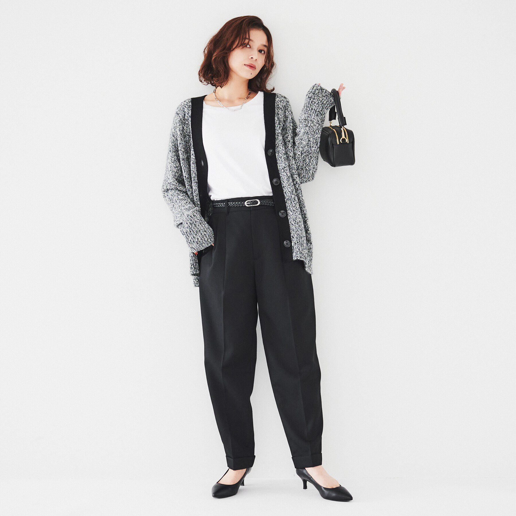 UNTITLED「【腰周りゆったり/ハイウエスト】ウールツイルパンツ」|その他|