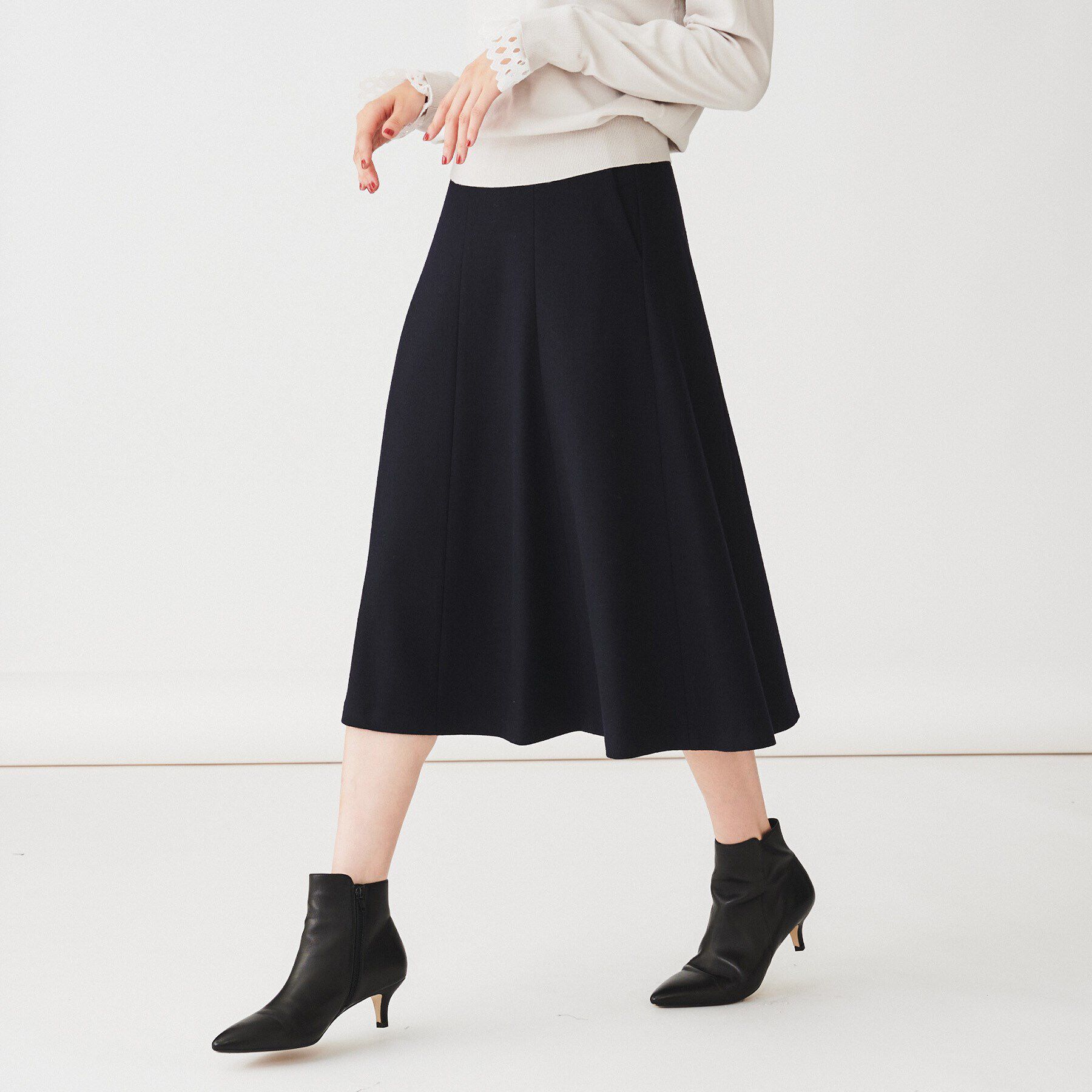 UNTITLED「【後ろウエストゴム】ミルドジャージ マーメイドスカート」|スカート|