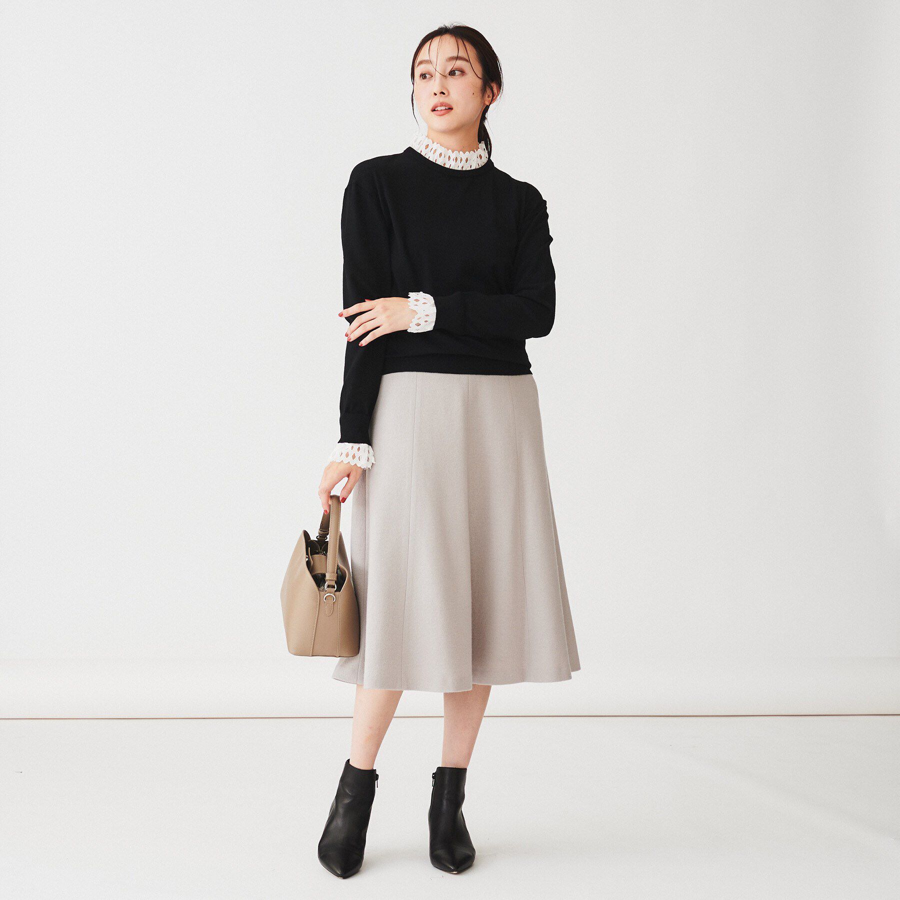 UNTITLED「【後ろウエストゴム】ミルドジャージ マーメイドスカート」|スカート|