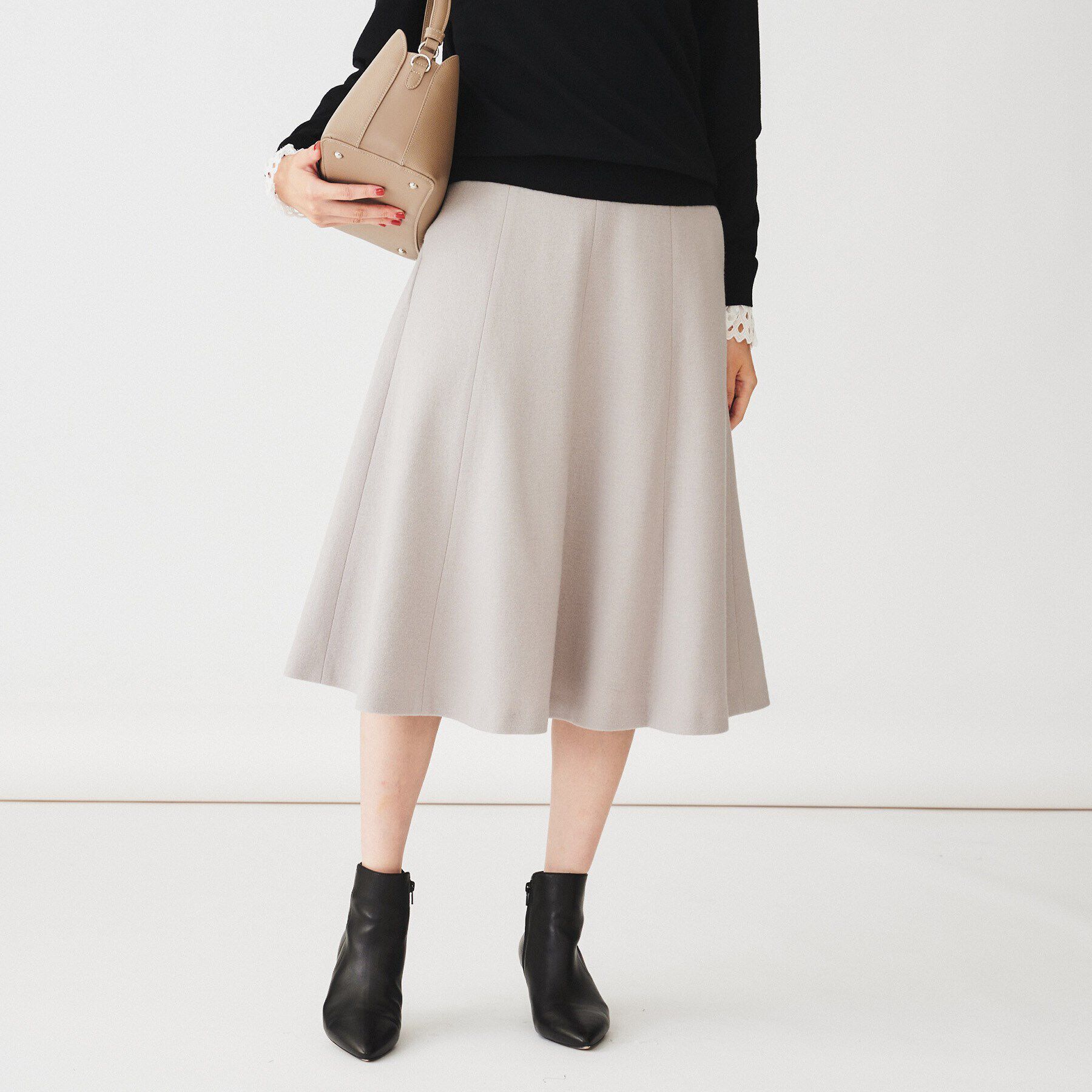 UNTITLED「【後ろウエストゴム】ミルドジャージ マーメイドスカート」|スカート|ライトグレー(011