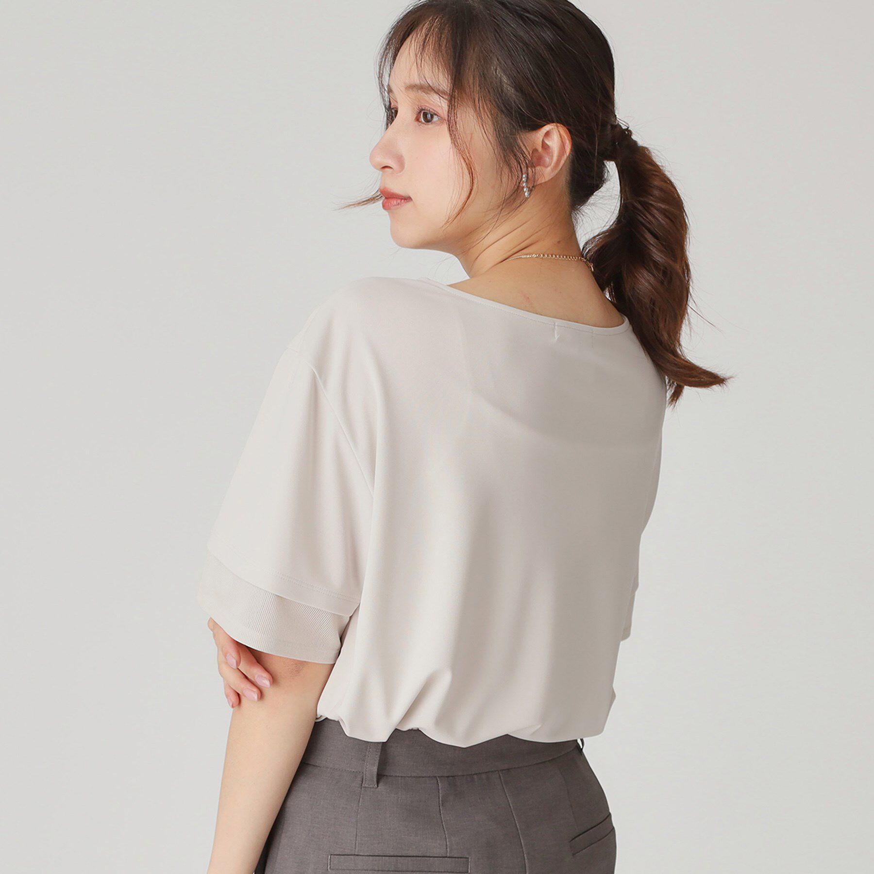 COUP DE CHANCE「【手洗い可】リラクシージャージトップス」|Tシャツ・カットソー|