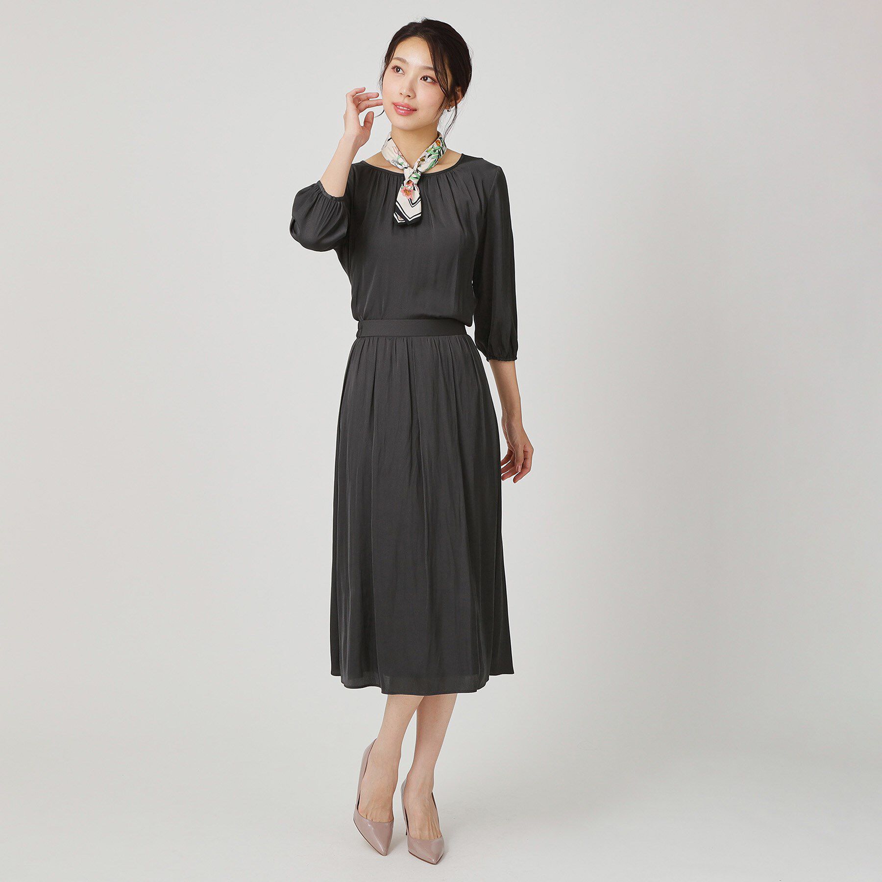 COUP DE CHANCE「【手洗い可／セットアップ可】エアリーなギャザースカート」|スカート|