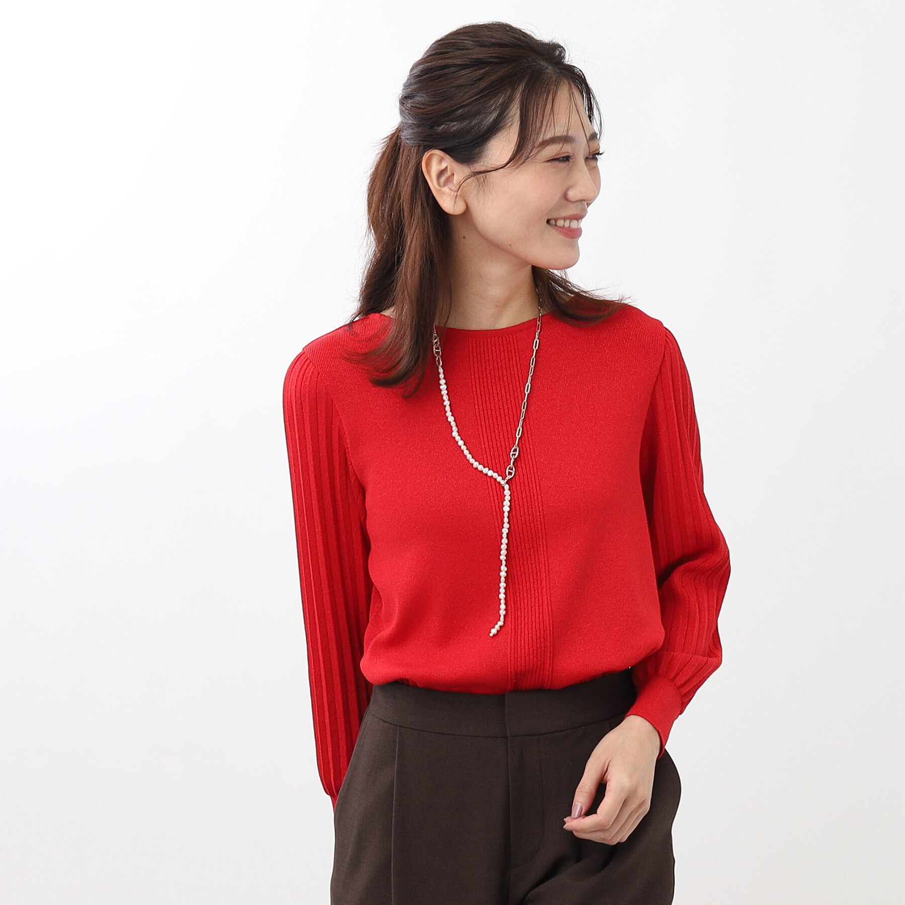 Reflect「【大人気ニットに新色登場！マイカラニット+／細見え／WEB限定カラーあり／マシンウォッシュ可／選べる」|ニット・セーター|