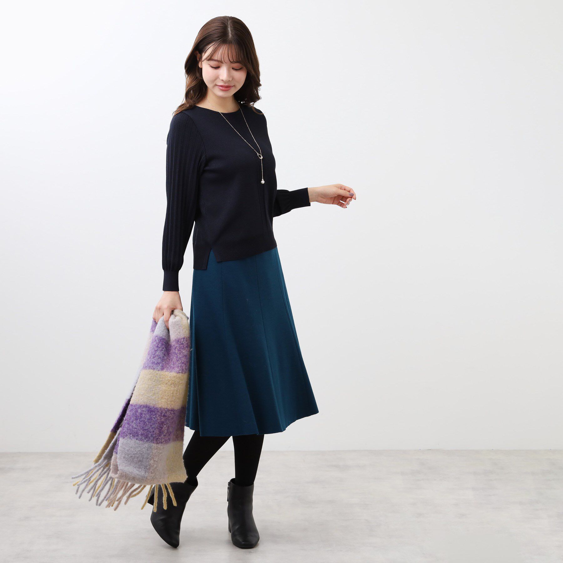 Reflect「【大人気ニットに新色登場！マイカラニット+／細見え／WEB限定カラーあり／マシンウォッシュ可／選べる」|ニット・セーター|