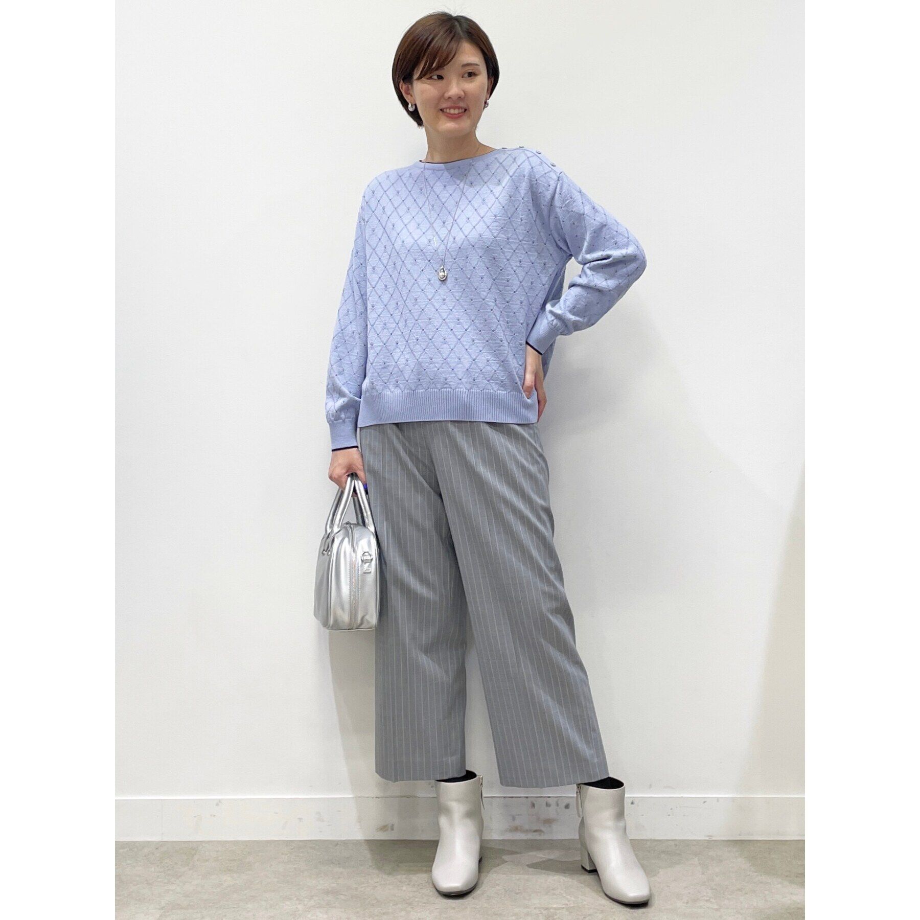 Reflect「【手洗い可】ストライプ柄ワイドパンツ」|その他|