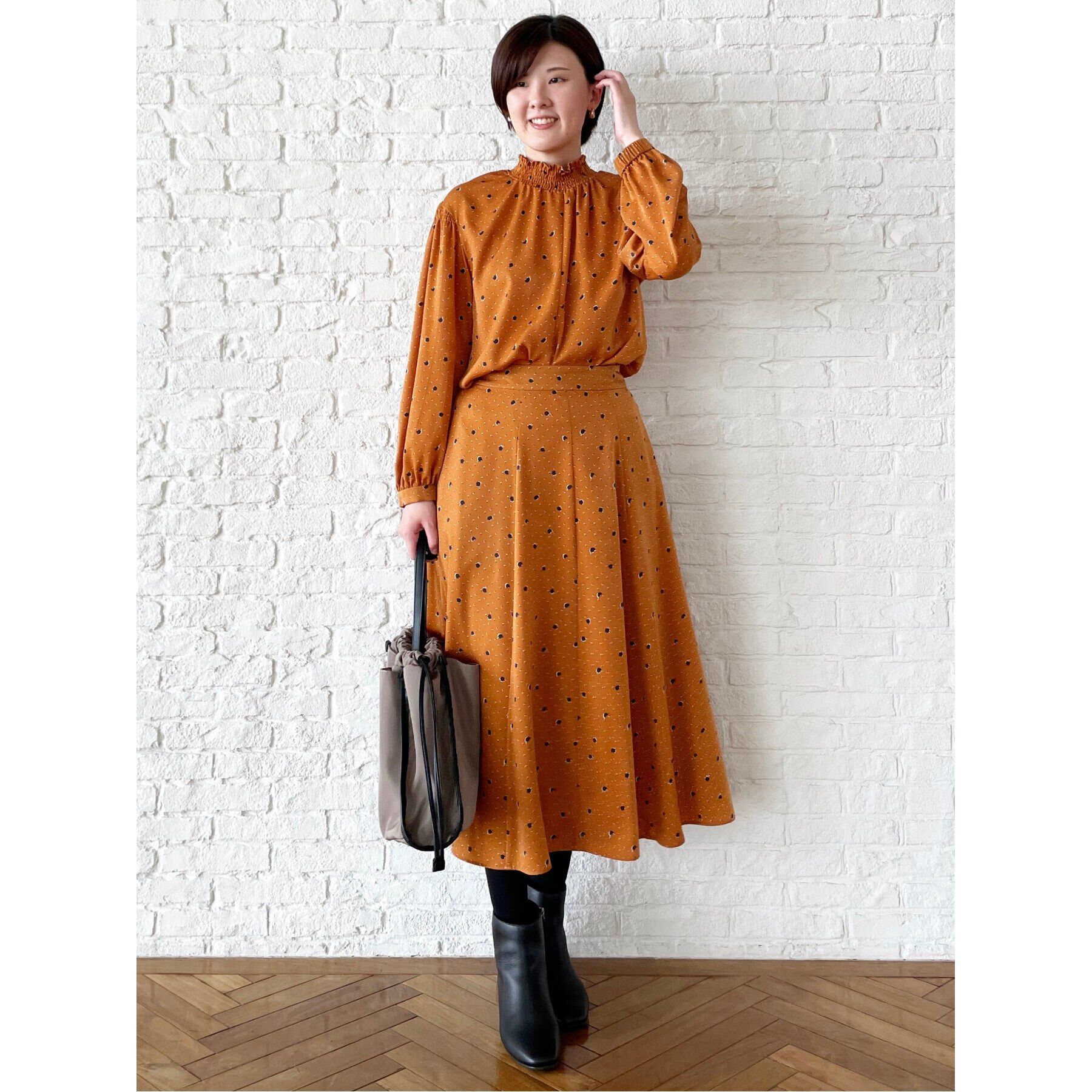 Reflect「【マシンウォッシュ可／セットアップ可】マーブルドットスカート」|スカート|