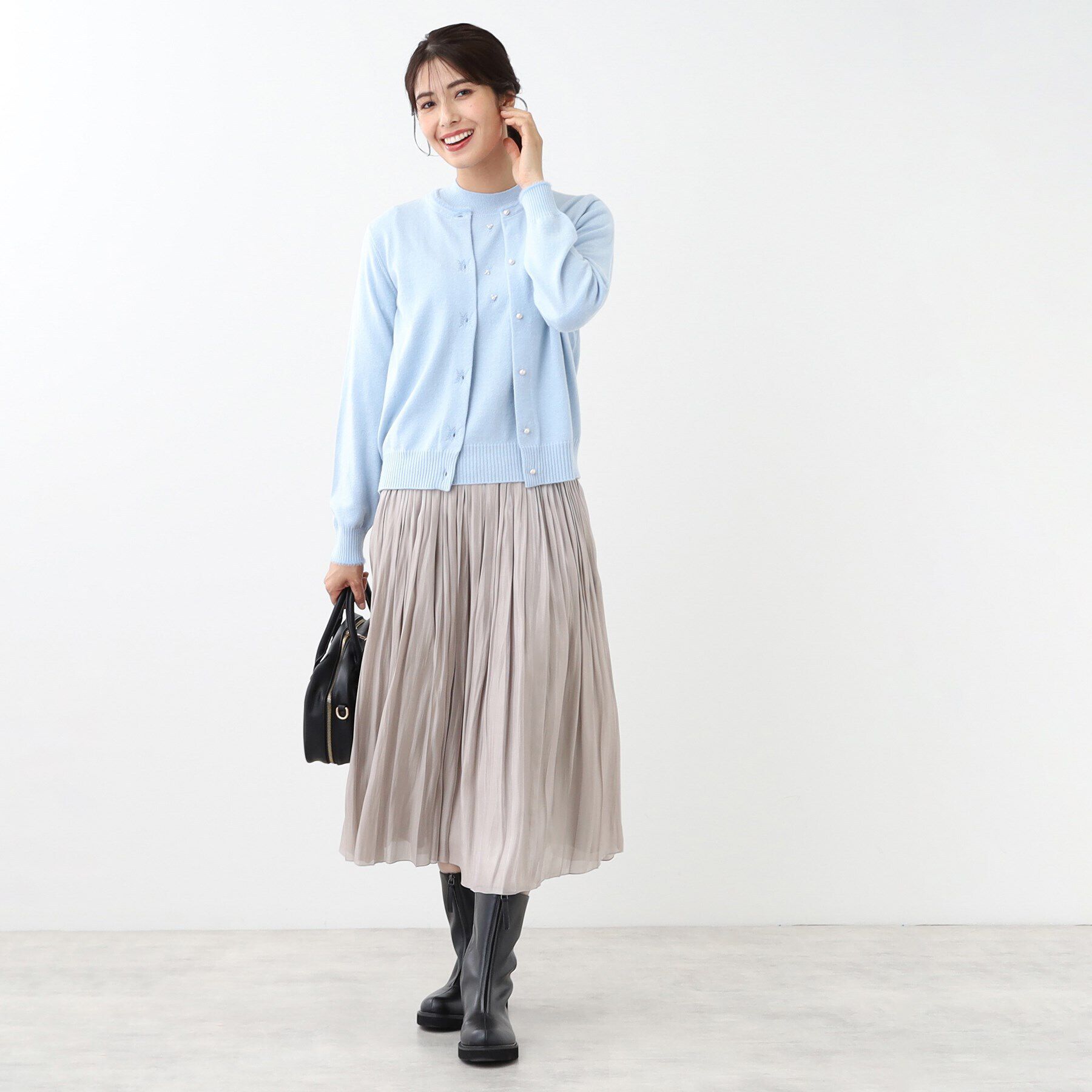 Reflect「【手洗い可】シャイニープリーツスカート」|スカート|