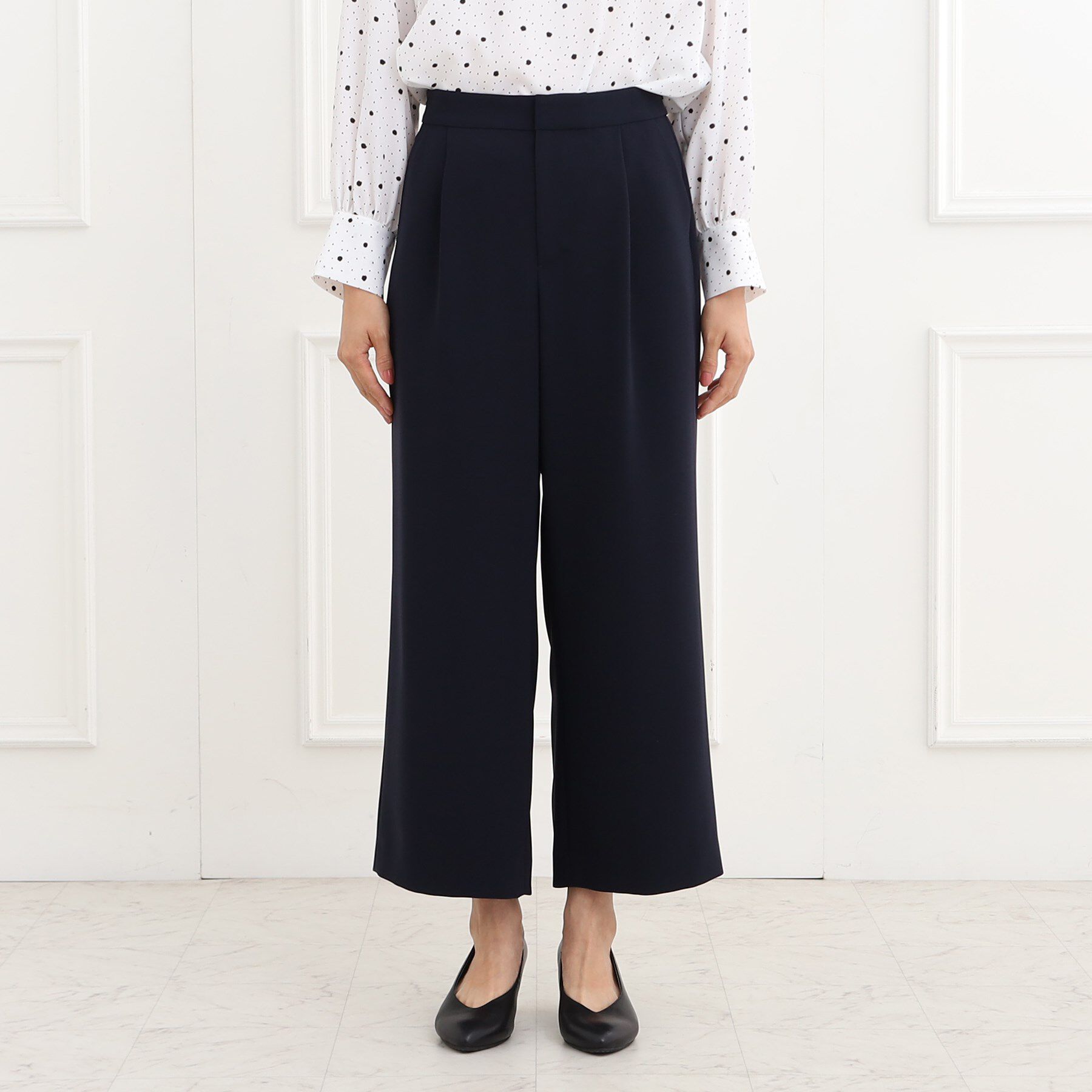 Reflect「【フォーマル/洗える/セットアップ可】タック入りワイドパンツ」|その他|