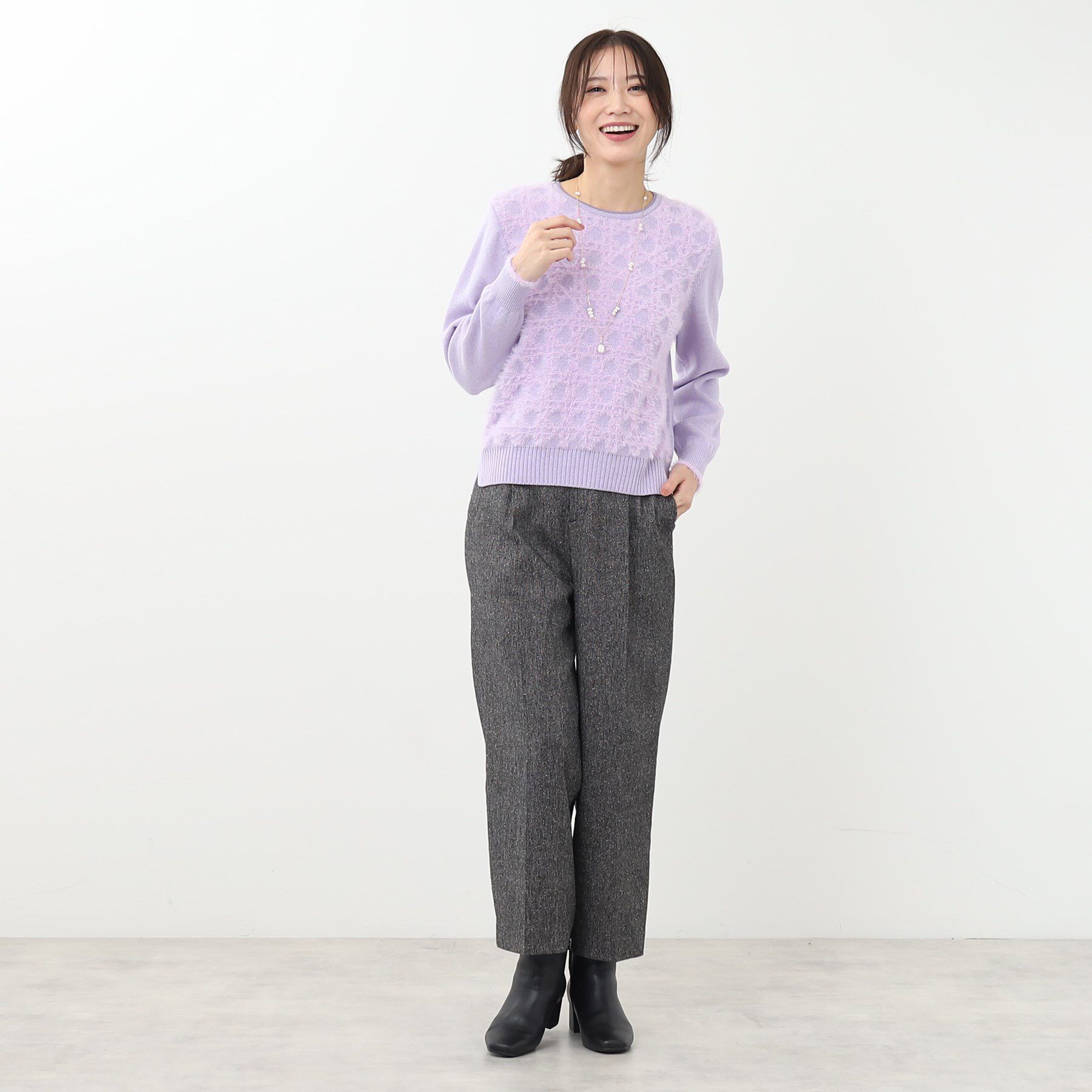 Reflect「【WEB限定カラーあり／手洗い可】フェザーヤーンニット」|ニット・セーター|