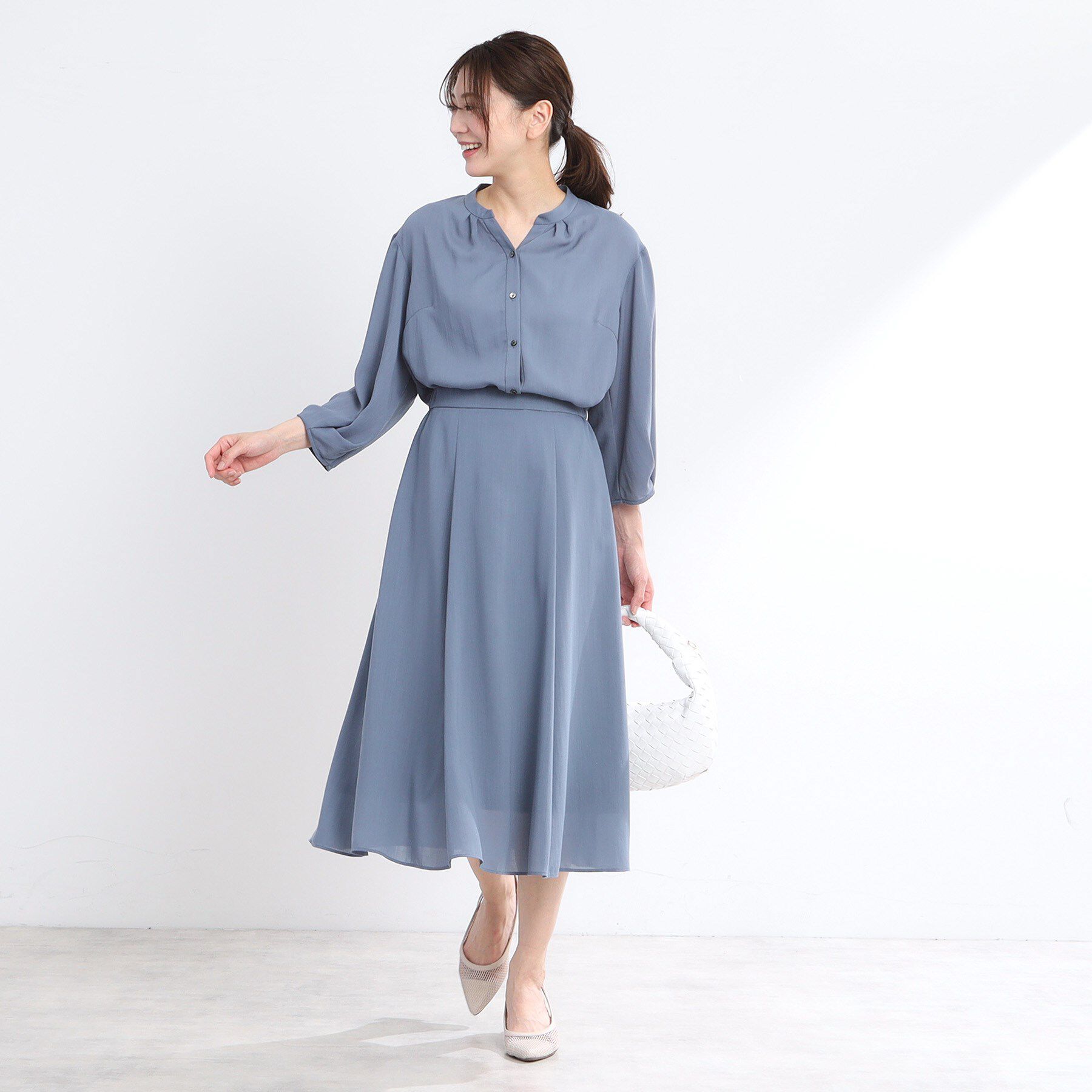 Reflect「【マシンウォッシュ可／ウエスト総ゴム／セットアップ可】エアリーロングスカート」|スカート|