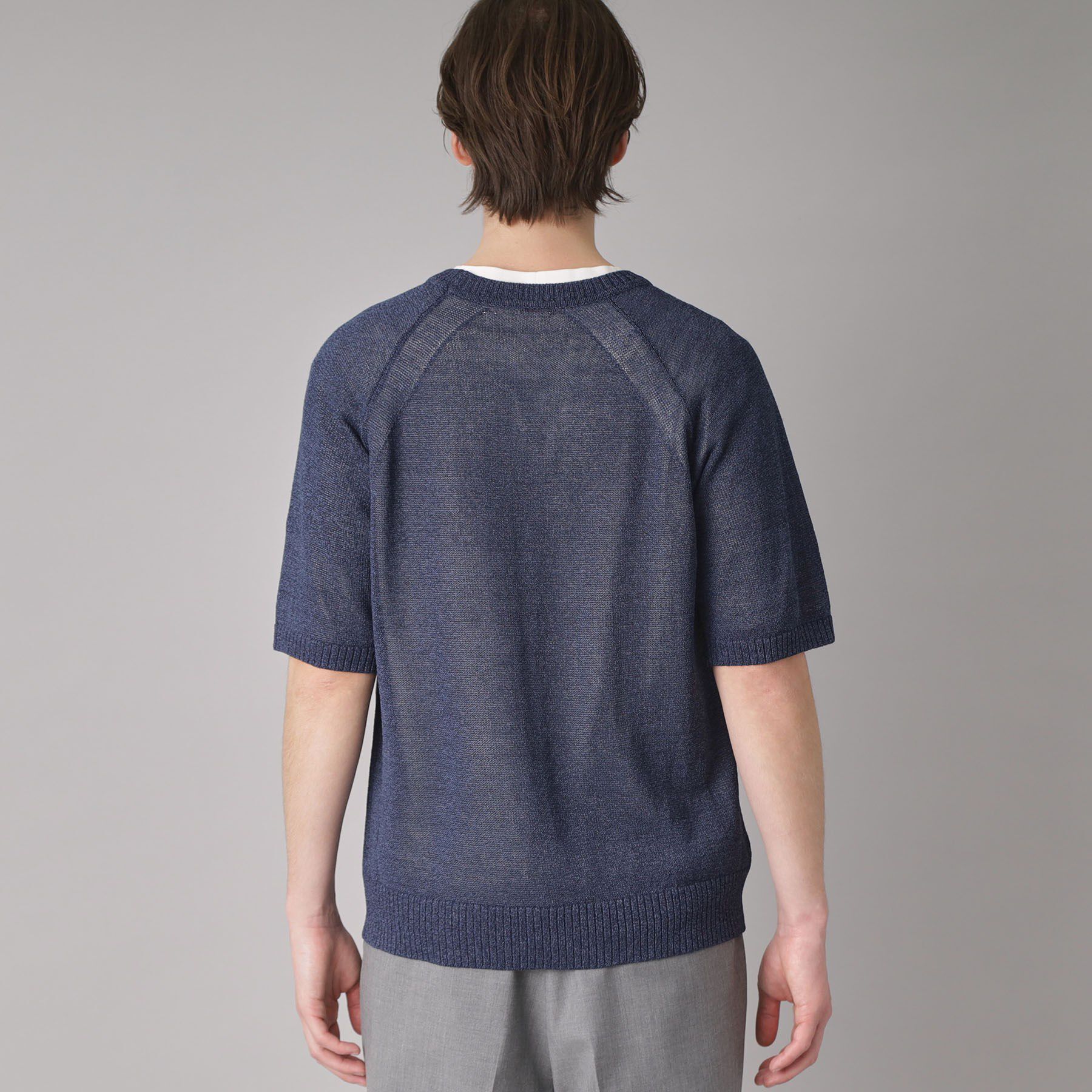 DRESSTERIOR「ペーパーコットン ハーフスリーブニット」|ニット・セーター|
