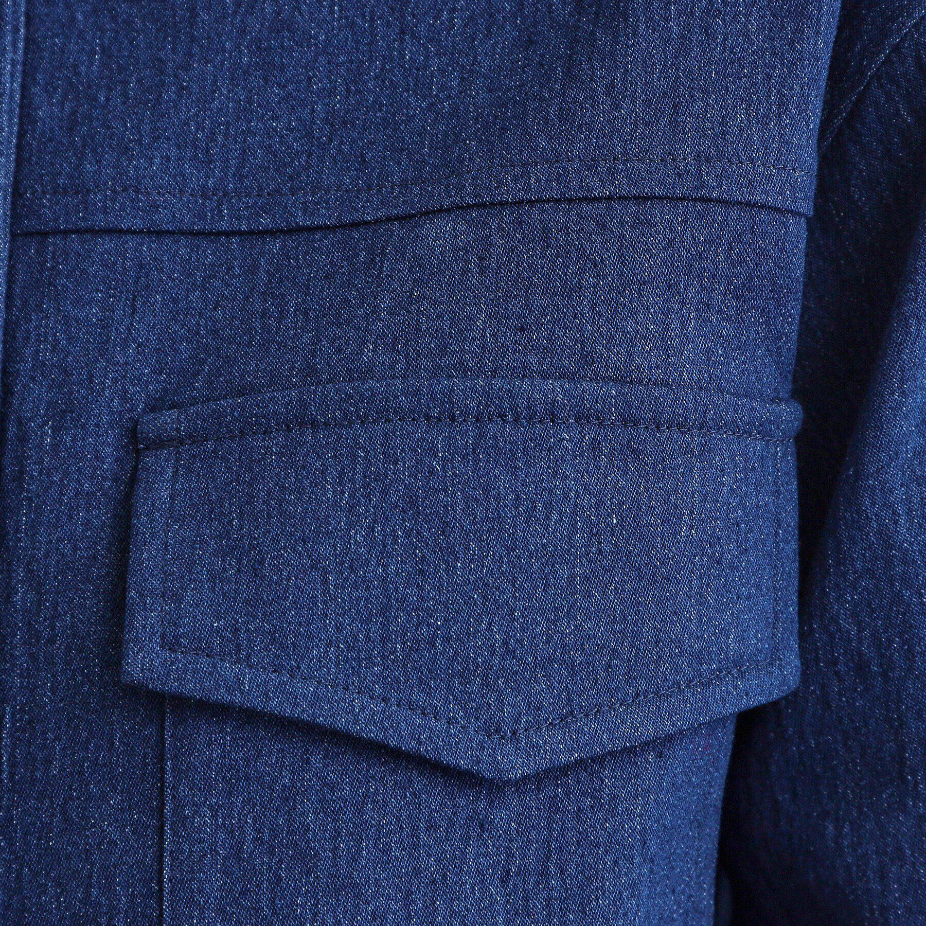 grove「ライトデニムノーカラージャケット」|デニムジャケット|