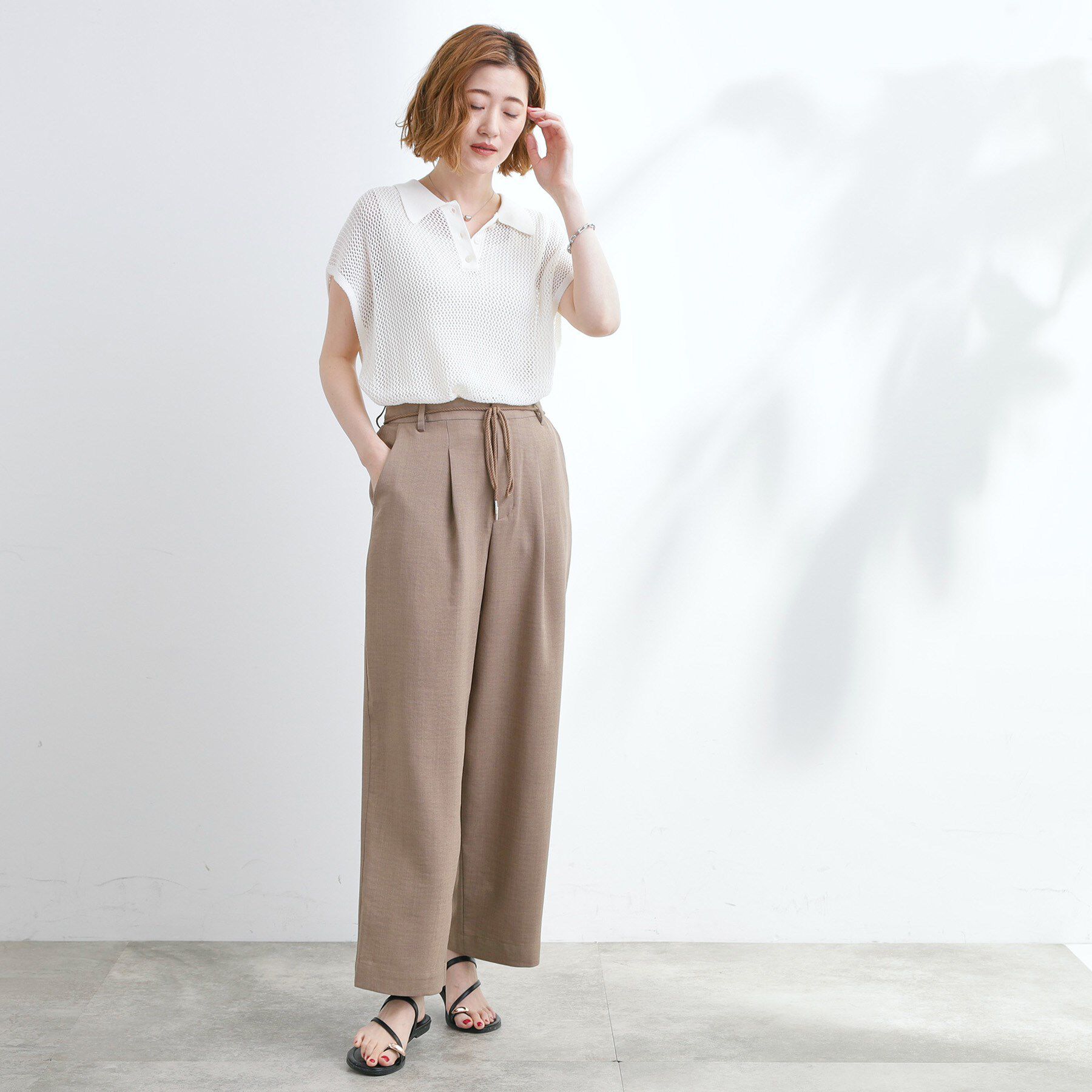 grove「ロープベルトで差がつく 洗練リラックスパンツ」|その他|