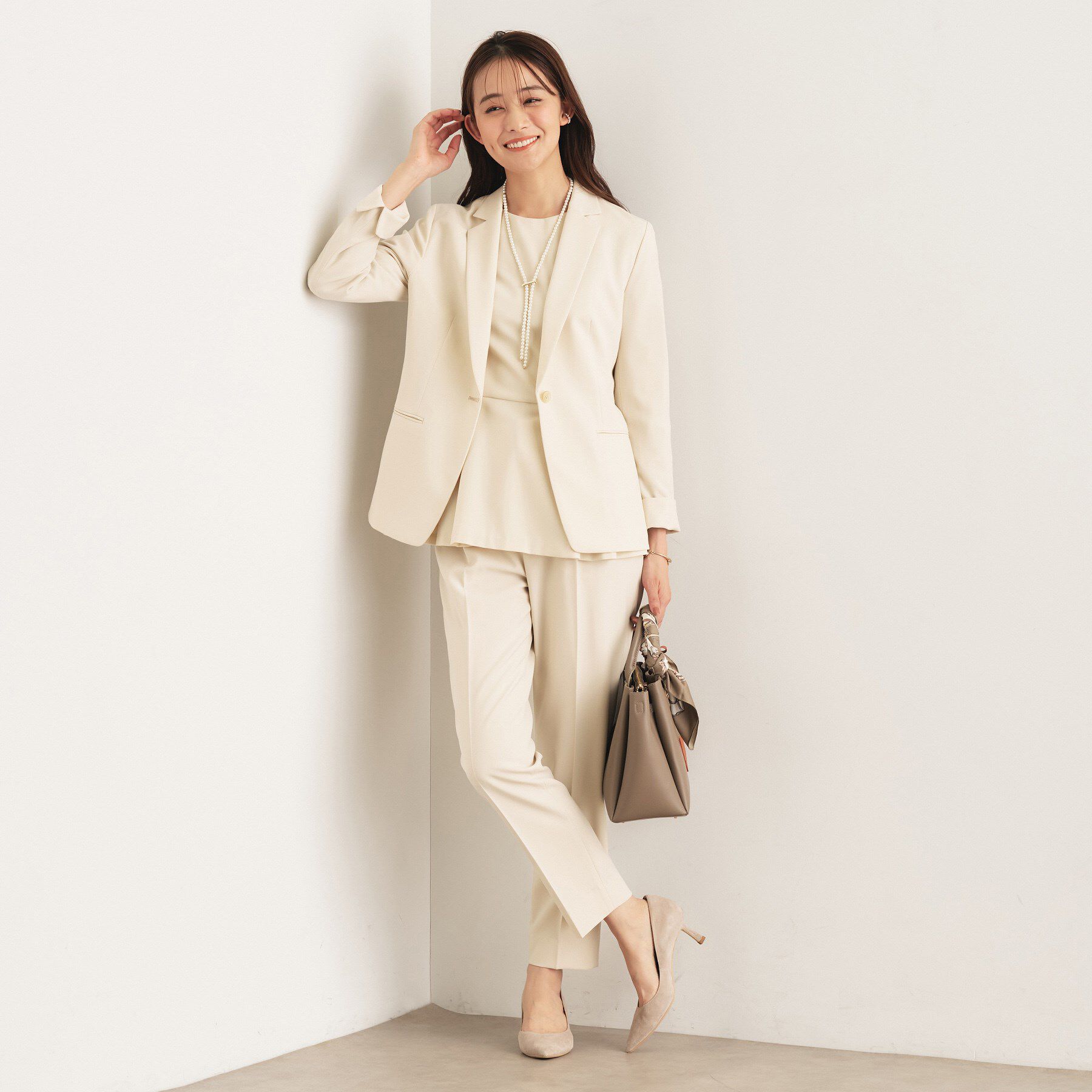 INDIVI「【洗える／SETUP可能／セレモニー】ペプラムブラウス」|シャツ・ブラウス|