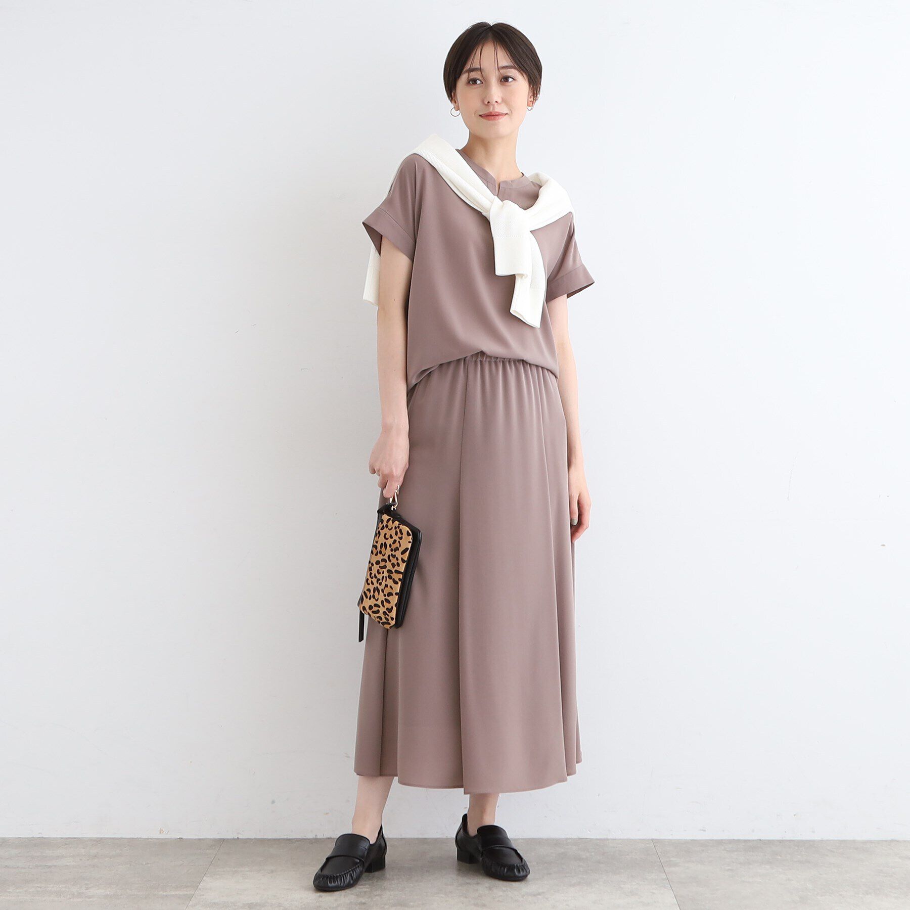 INDIVI「【洗える／SETUP可能】ニュアンスイージースカート」|スカート|