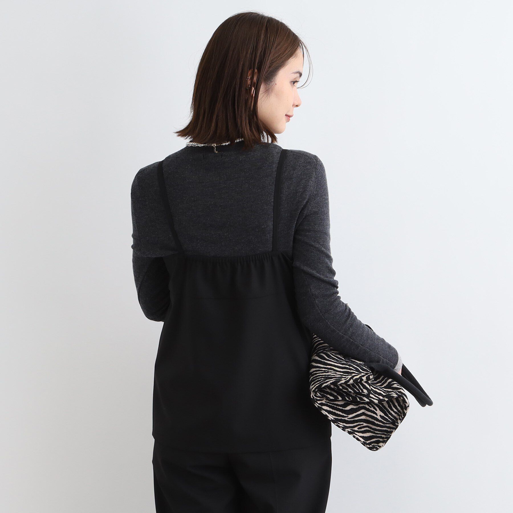 INDIVI「【洗える／SETUP可能】ウール調キャミソールトップス」|キャミソール|