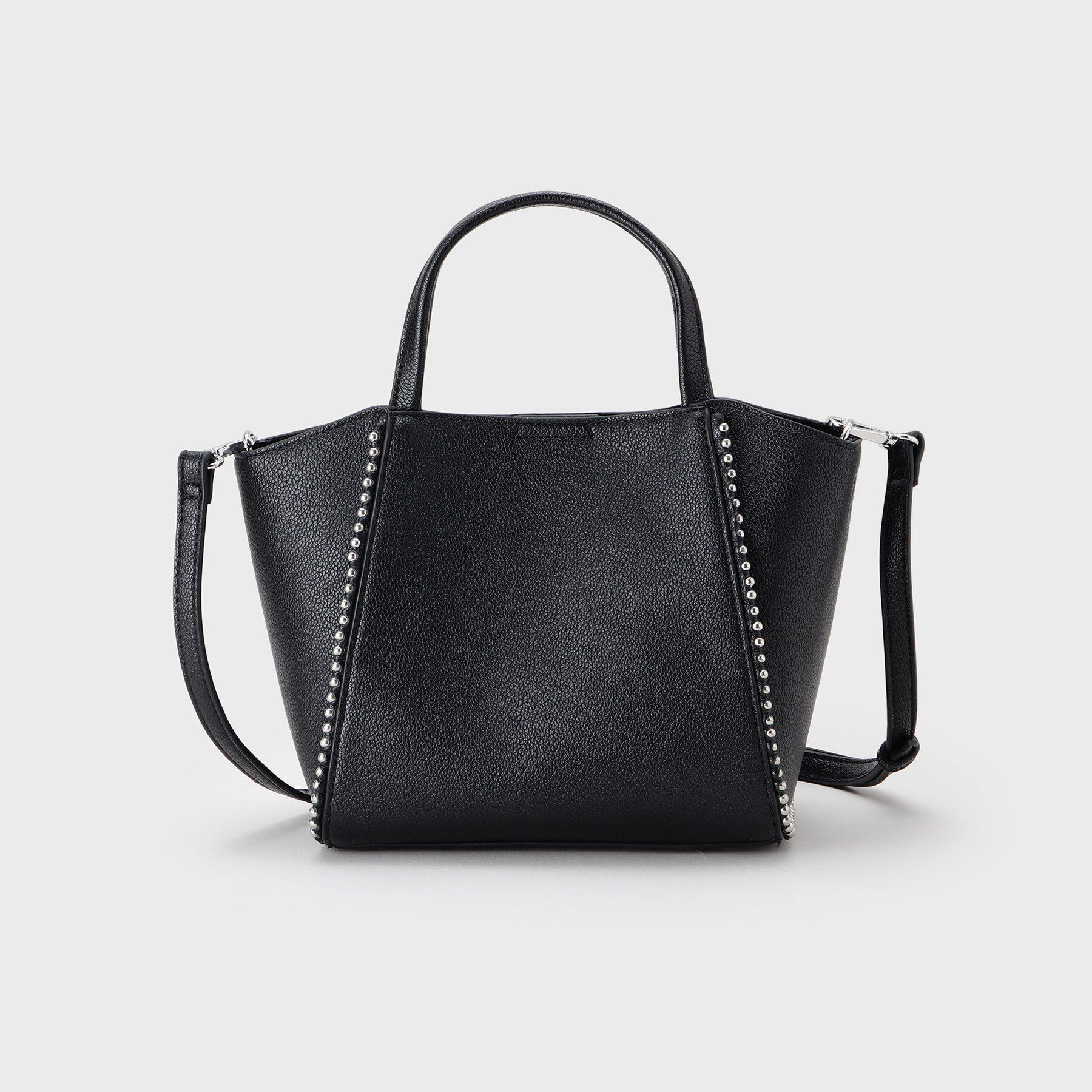 INDIVI「【ミドルサイズ／合皮／ショルダー付】スタッズ風メタルバッグ」|ショルダー・メッセンジャー|