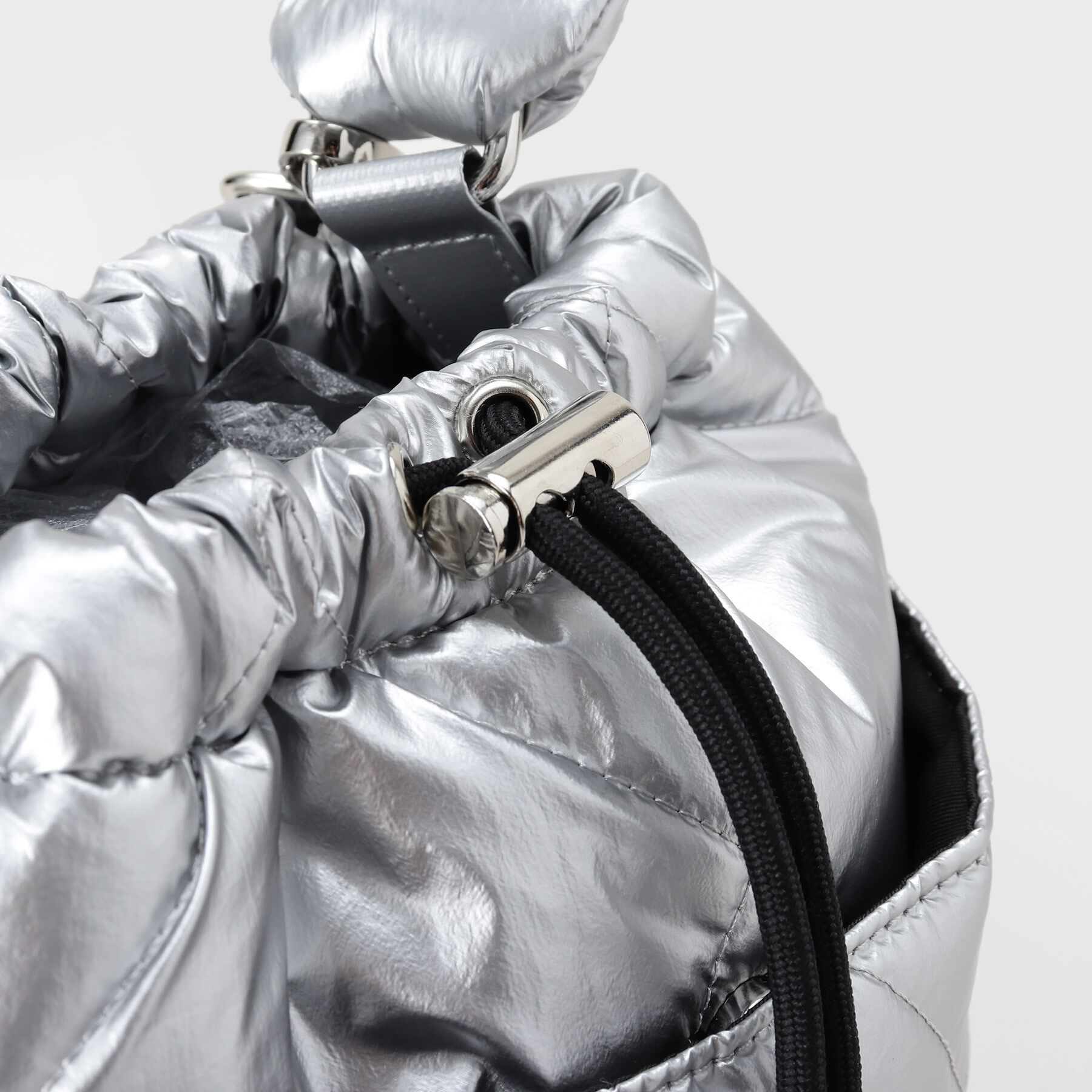 INDIVI「【大人カジュアル／ショルダー付】ふかふか巾着バッグ」|ハンドバッグ|