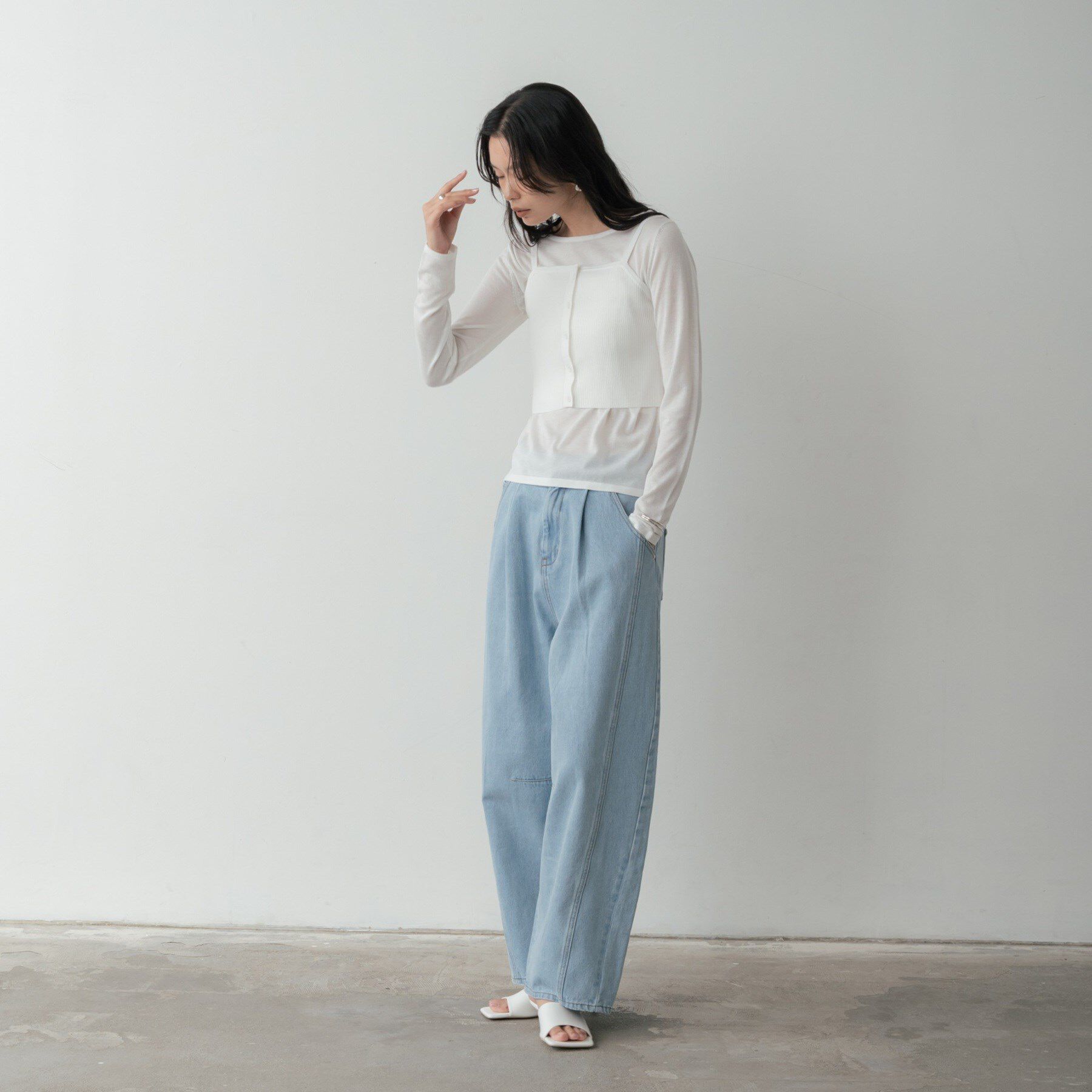 GALLEST「ビスチェレイヤードニット」|ニット・セーター|