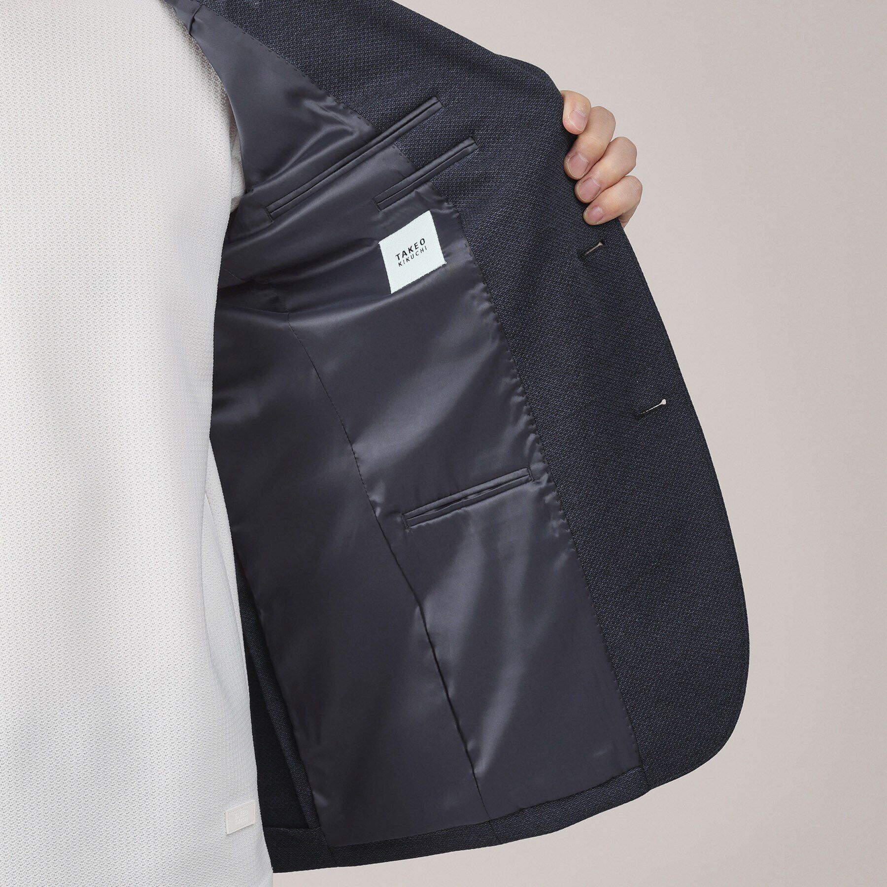 TAKEO KIKUCHI「メランジ ハニカム ストレッチ ジャケット」|テーラードジャケット|