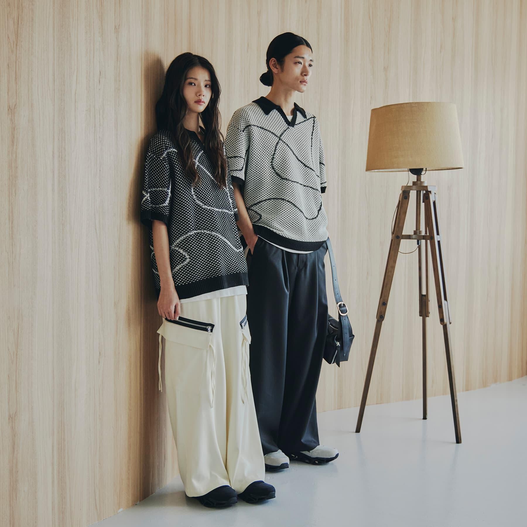 tk.TAKEO KIKUCHI「ラインアートニットポロ」|ニット・セーター|