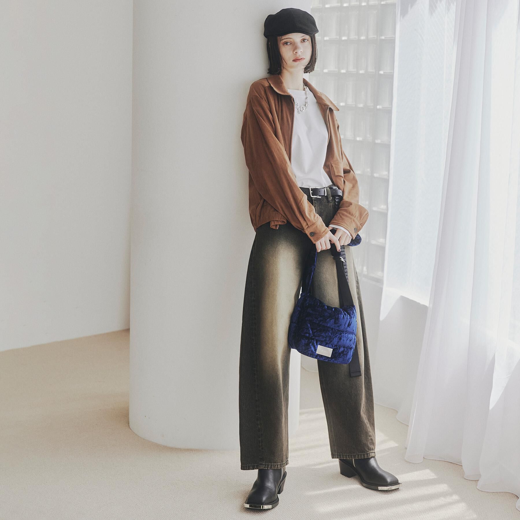 tk.TAKEO KIKUCHI「フェイクスエードシャツアウター」|ブルゾン・スタジャン|