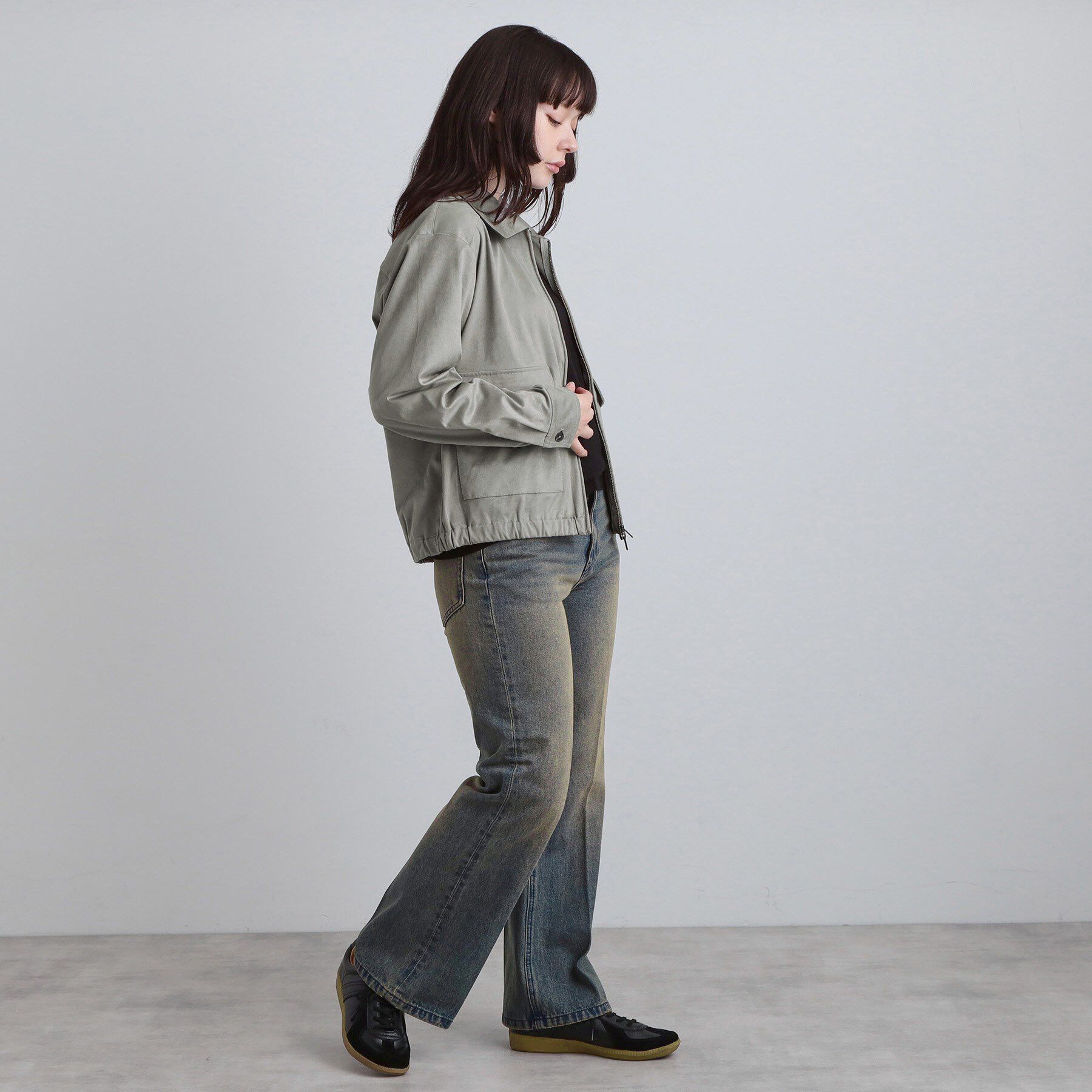 tk.TAKEO KIKUCHI「フェイクスエードシャツアウター」|ブルゾン・スタジャン|