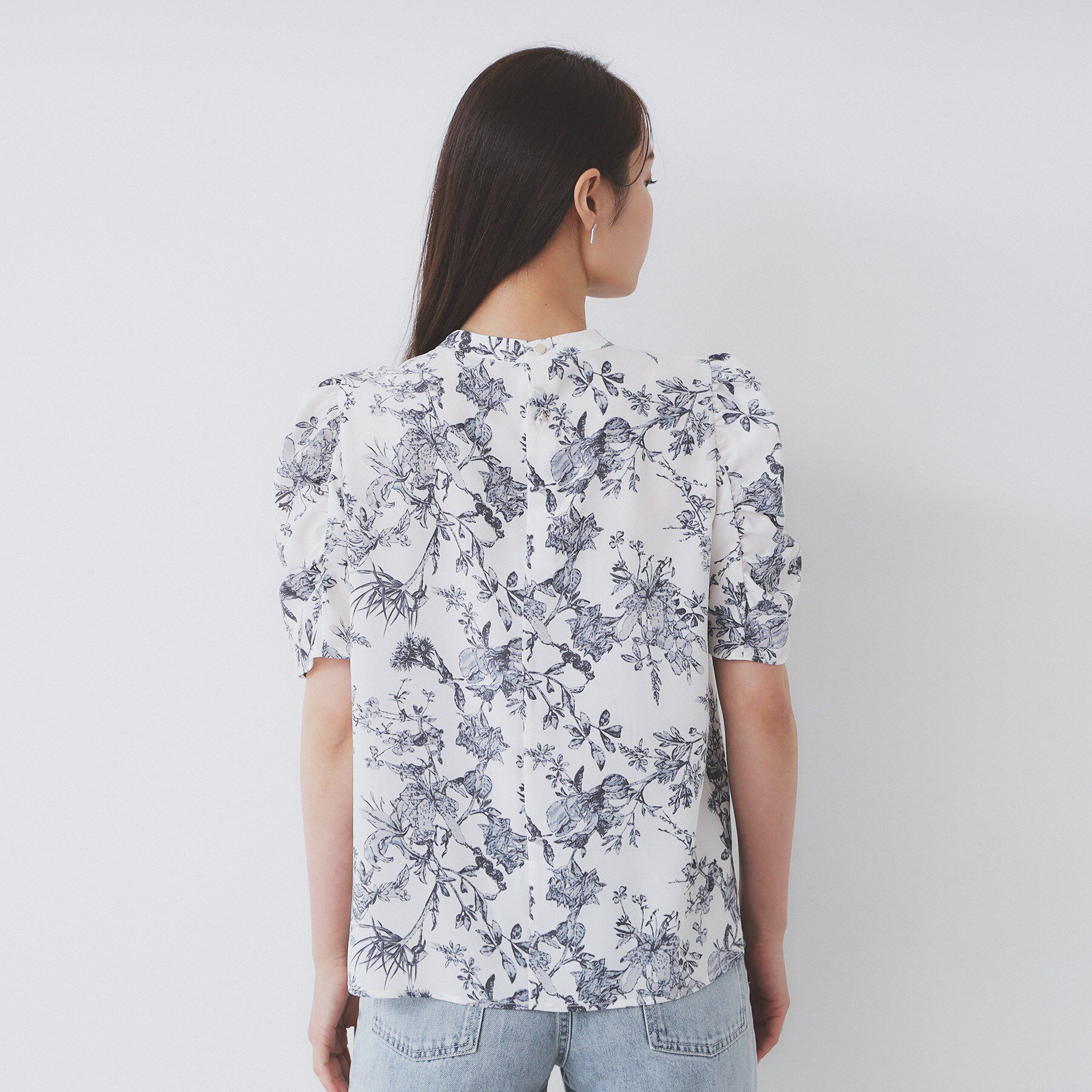 index「柄プリントピンタックブラウス【洗濯機洗い可/イージーアイロン/防シワ】」|シャツ・ブラウス|