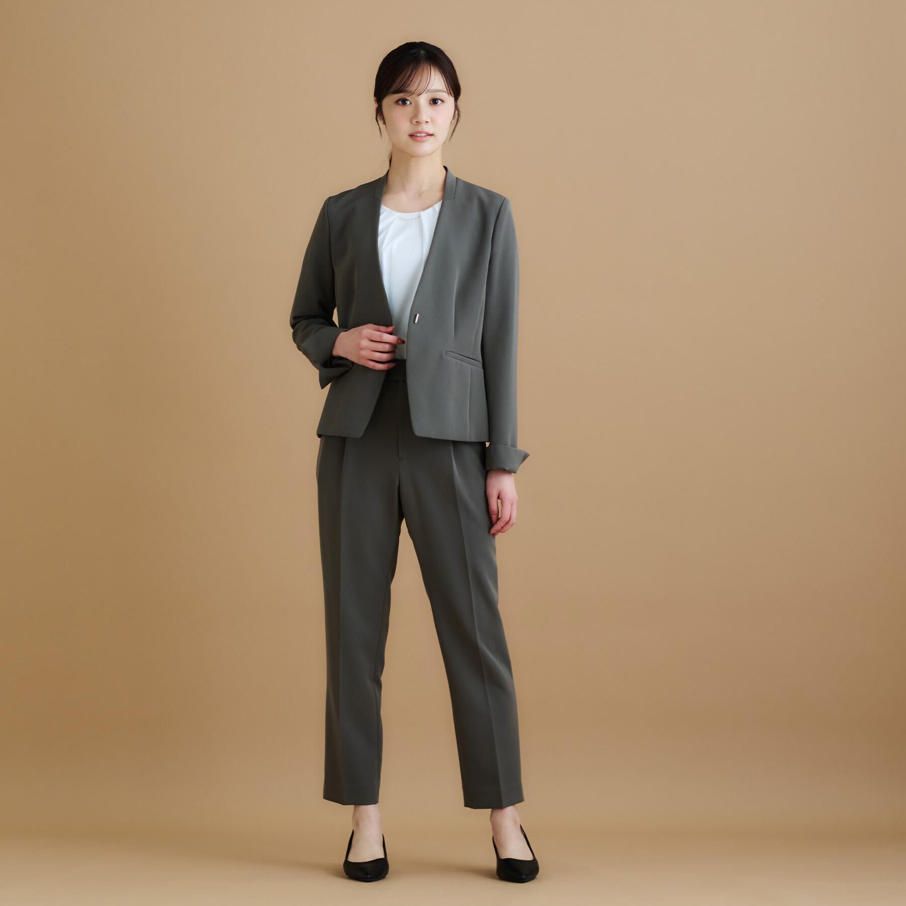 index「《XS-LLサイズ》ストレッチテーパードパンツ/セットアップ対応【洗濯機洗い可/イージーアイロン/防」|その他|