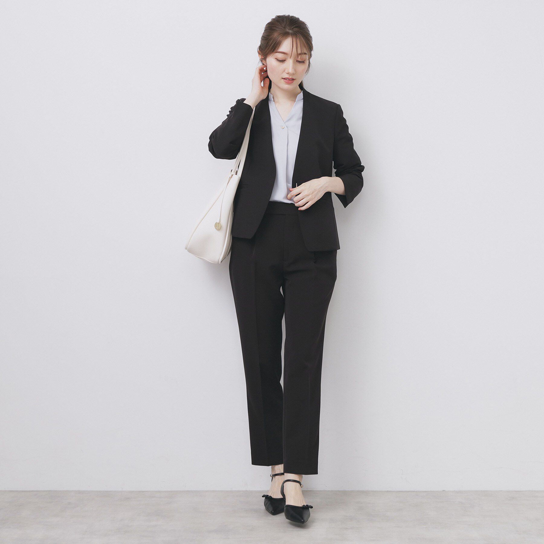 index「《XS-LLサイズ》ストレッチテーパードパンツ/セットアップ対応【洗濯機洗い可/イージーアイロン/防」|その他|