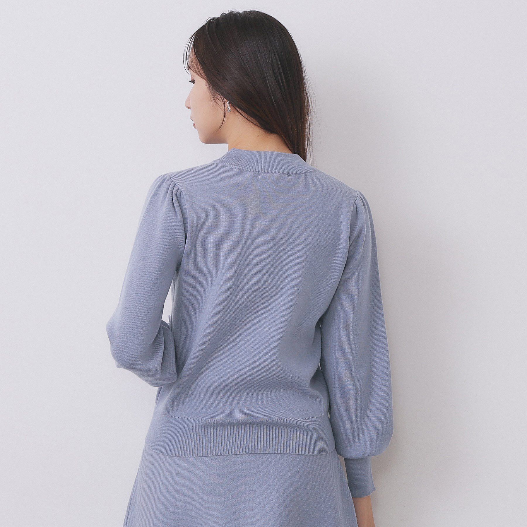 index「フラワーモチーフハイネックニット【洗える】」|ニット・セーター|