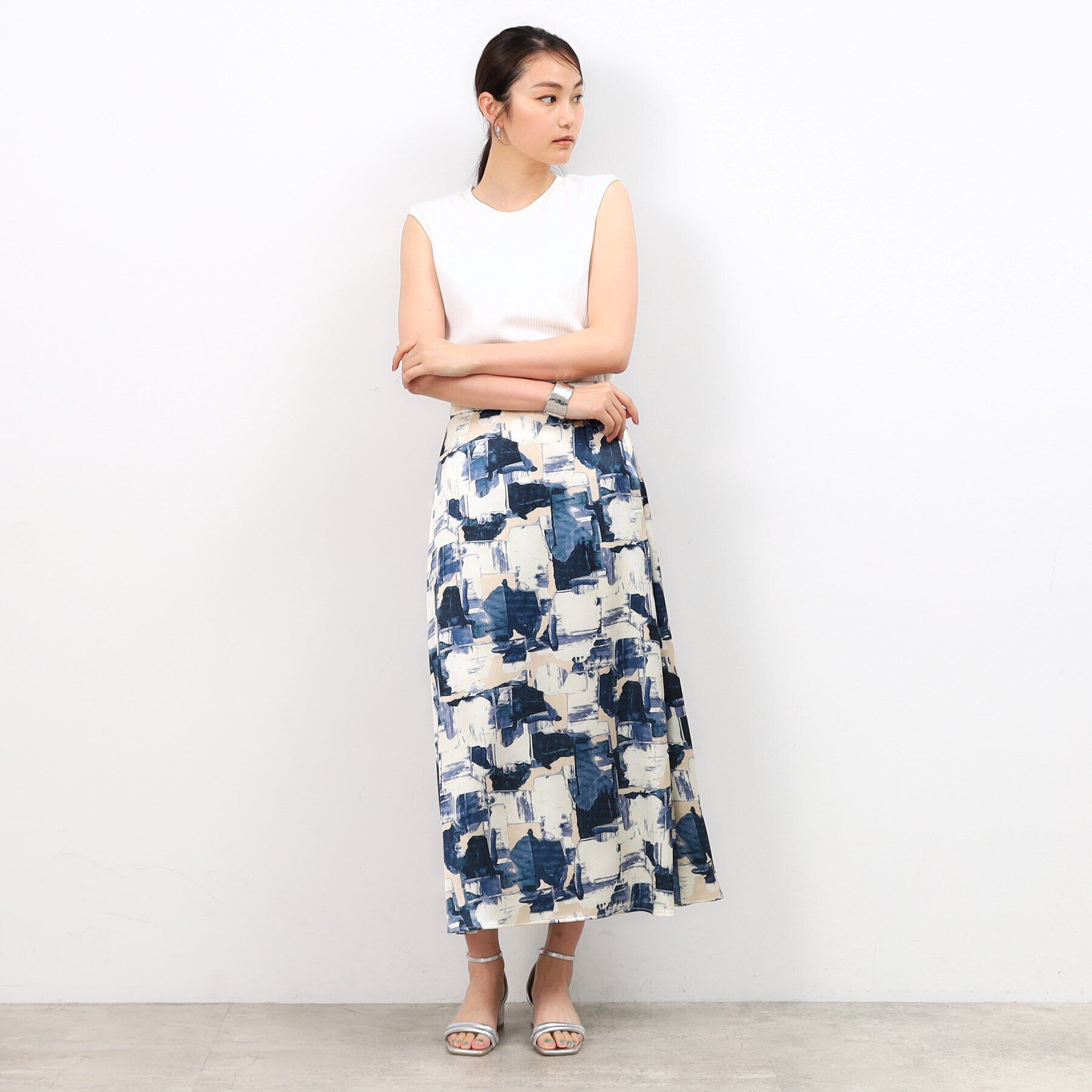 OPAQUE.CLIP「《Oggi掲載》リブノースリーブカットソー【洗濯機洗い可】」|Tシャツ・カットソー|