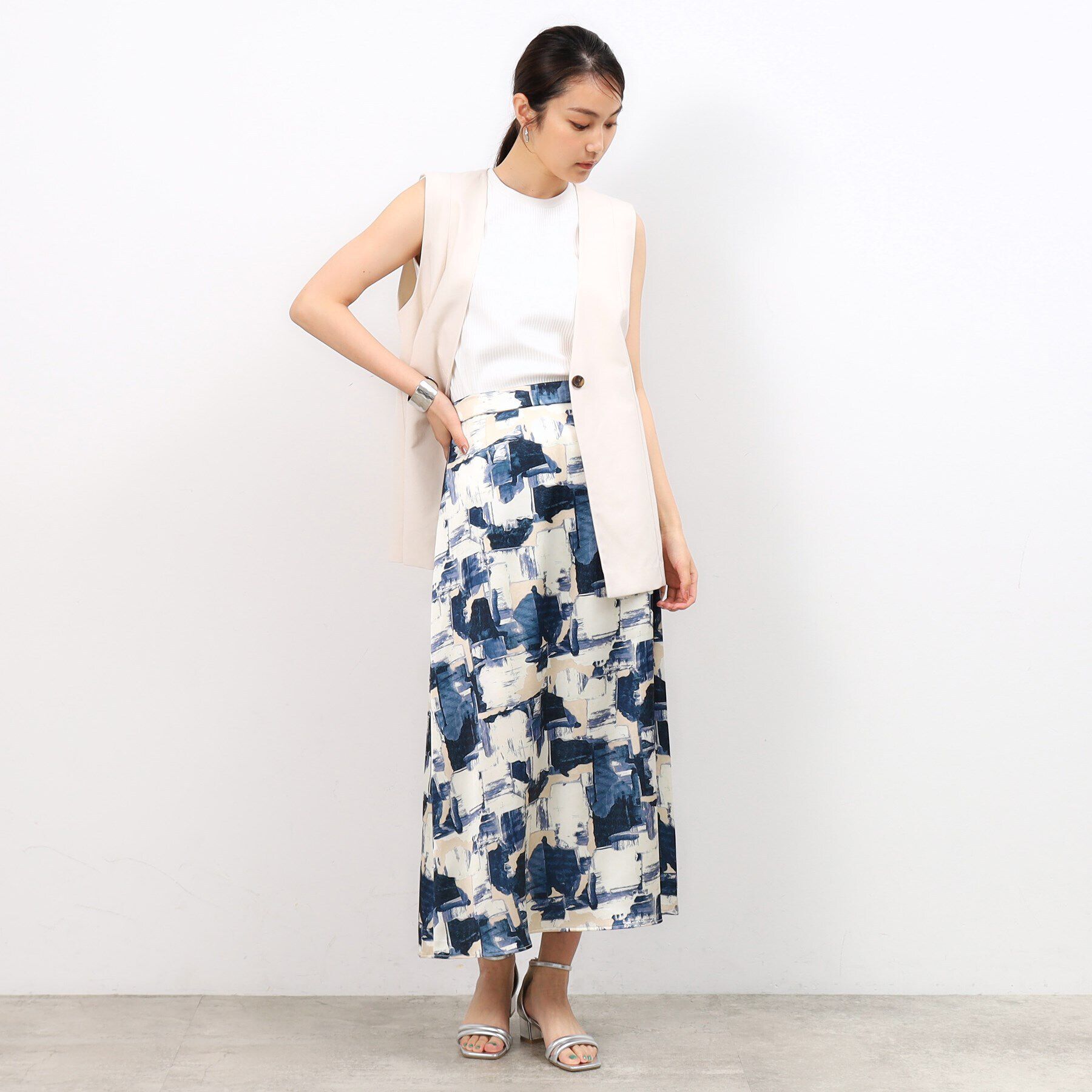 OPAQUE.CLIP「《Oggi掲載》リブノースリーブカットソー【洗濯機洗い可】」|Tシャツ・カットソー|