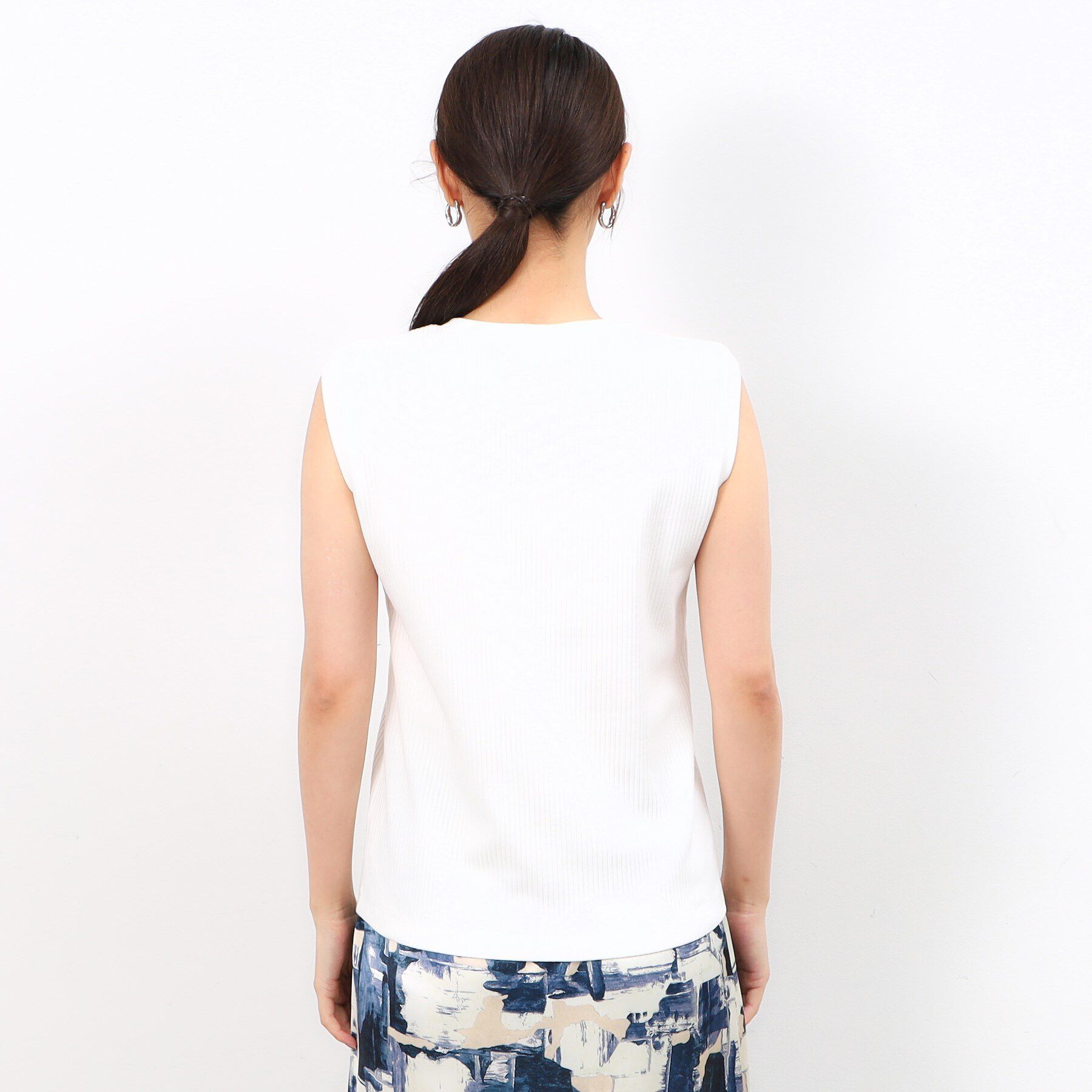 OPAQUE.CLIP「《Oggi掲載》リブノースリーブカットソー【洗濯機洗い可】」|Tシャツ・カットソー|