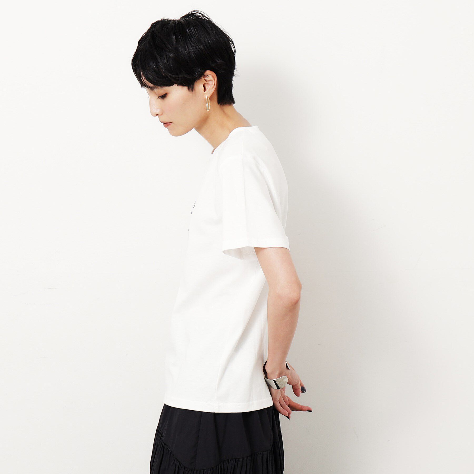 OPAQUE.CLIP「ロゴプリントTシャツ【洗濯機洗い可】」|Tシャツ・カットソー|