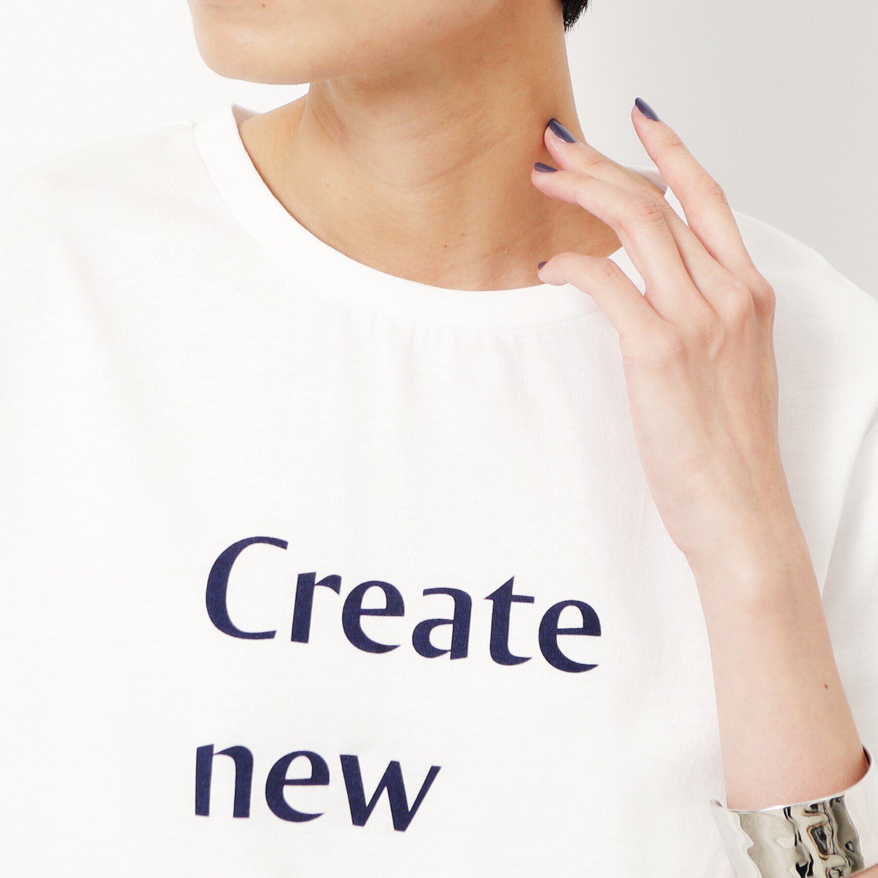 OPAQUE.CLIP「ロゴプリントTシャツ【洗濯機洗い可】」|Tシャツ・カットソー|