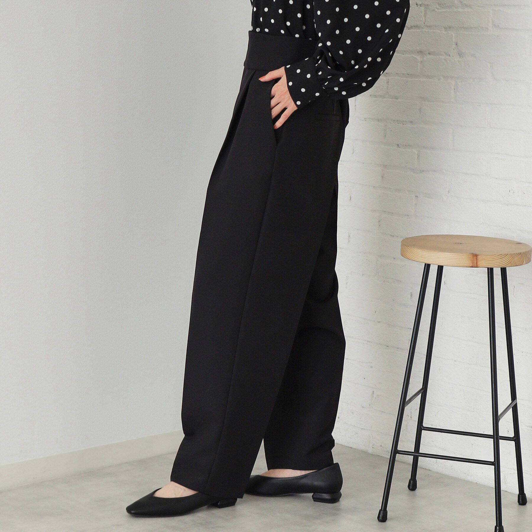 OPAQUE.CLIP「ハイウエストカーヴィーパンツ【洗濯機洗い可】」|その他|