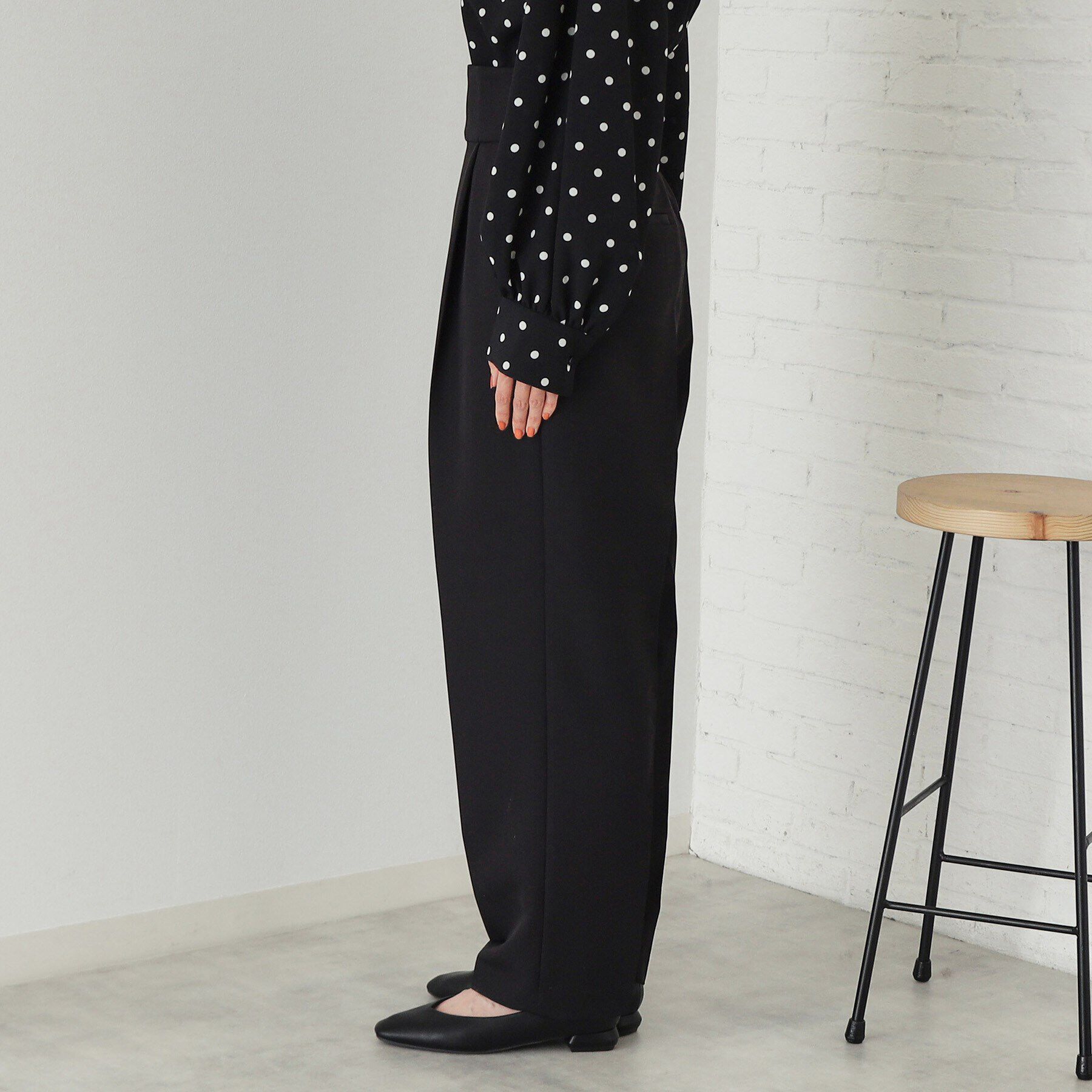 OPAQUE.CLIP「ハイウエストカーヴィーパンツ【洗濯機洗い可】」|その他|