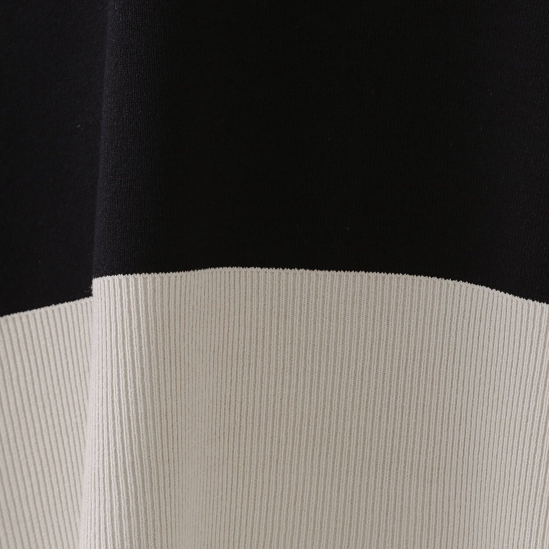 OPAQUE.CLIP「バイカラーボクシーニット【洗濯機洗い可】」|ニット・セーター|