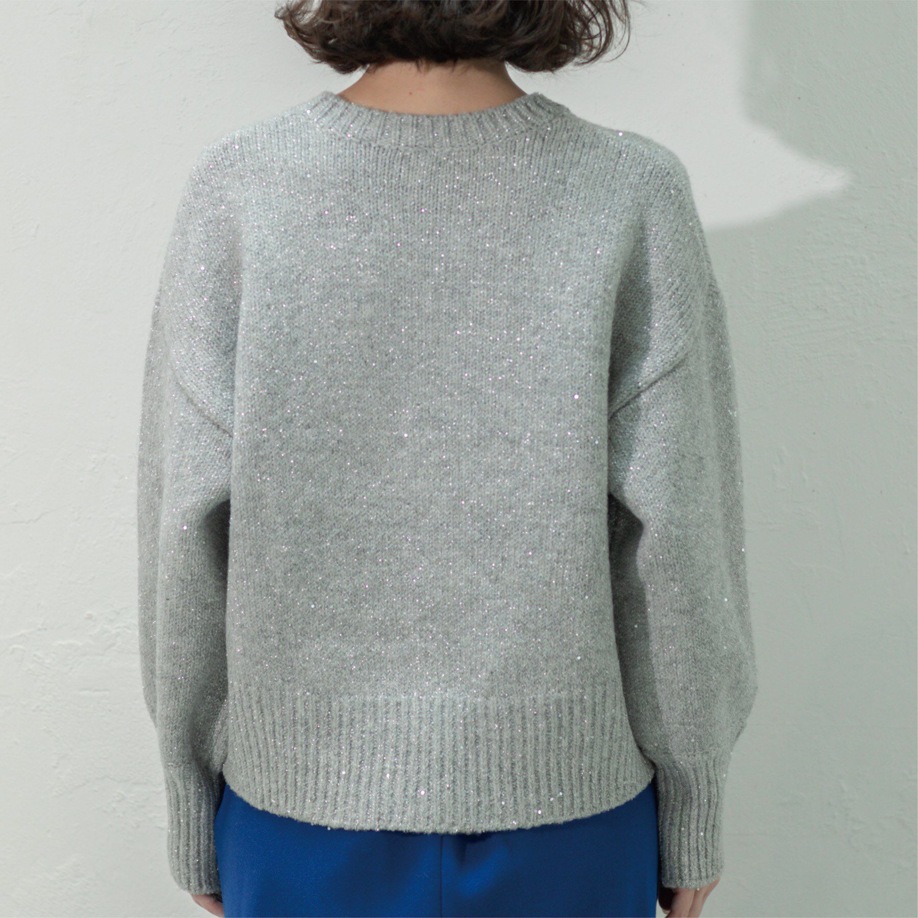 OPAQUE.CLIP「スパンコールラメニット【洗える】」|ニット・セーター|