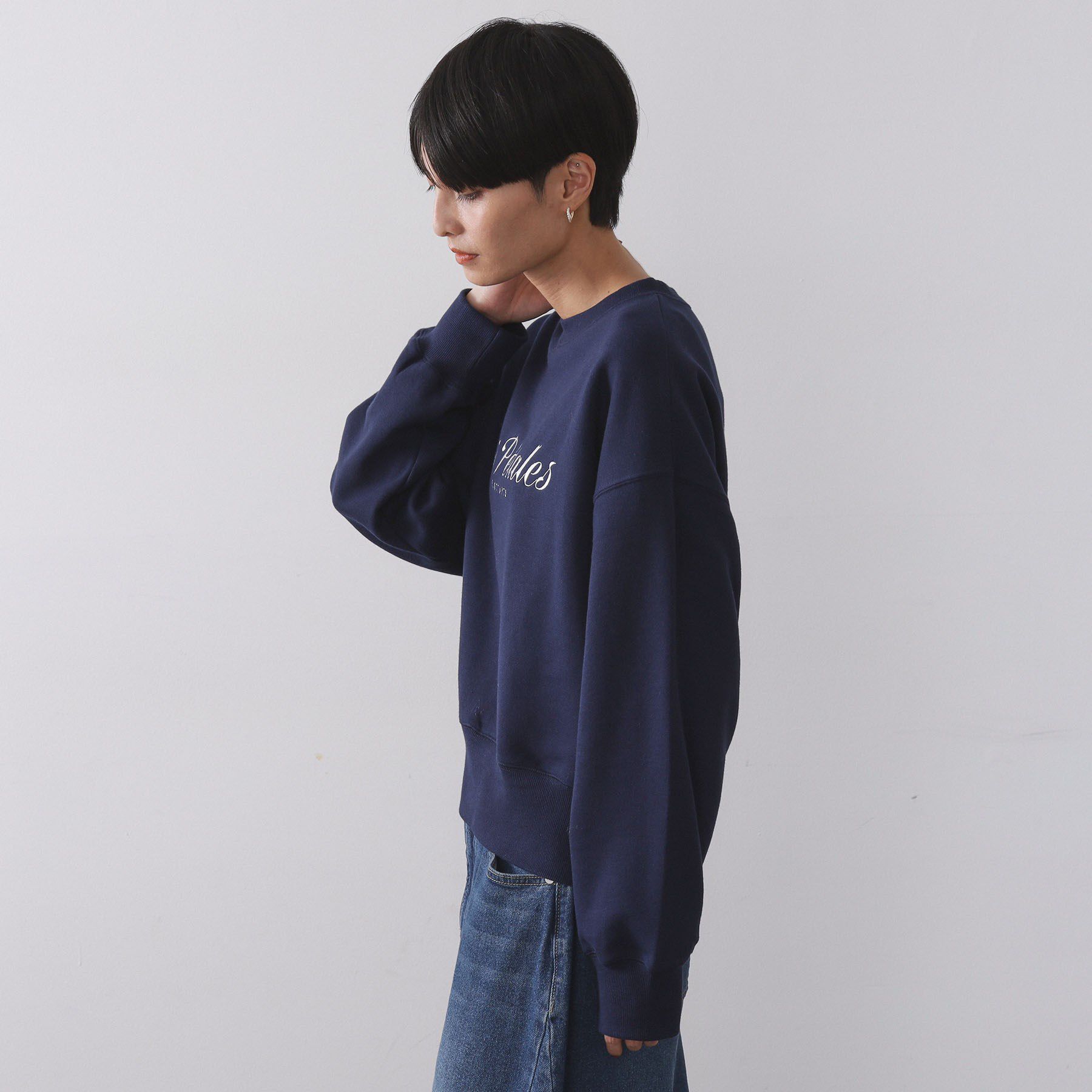 OPAQUE.CLIP「刺繍ロゴスウェット【洗濯機OK】」|Tシャツ・カットソー|