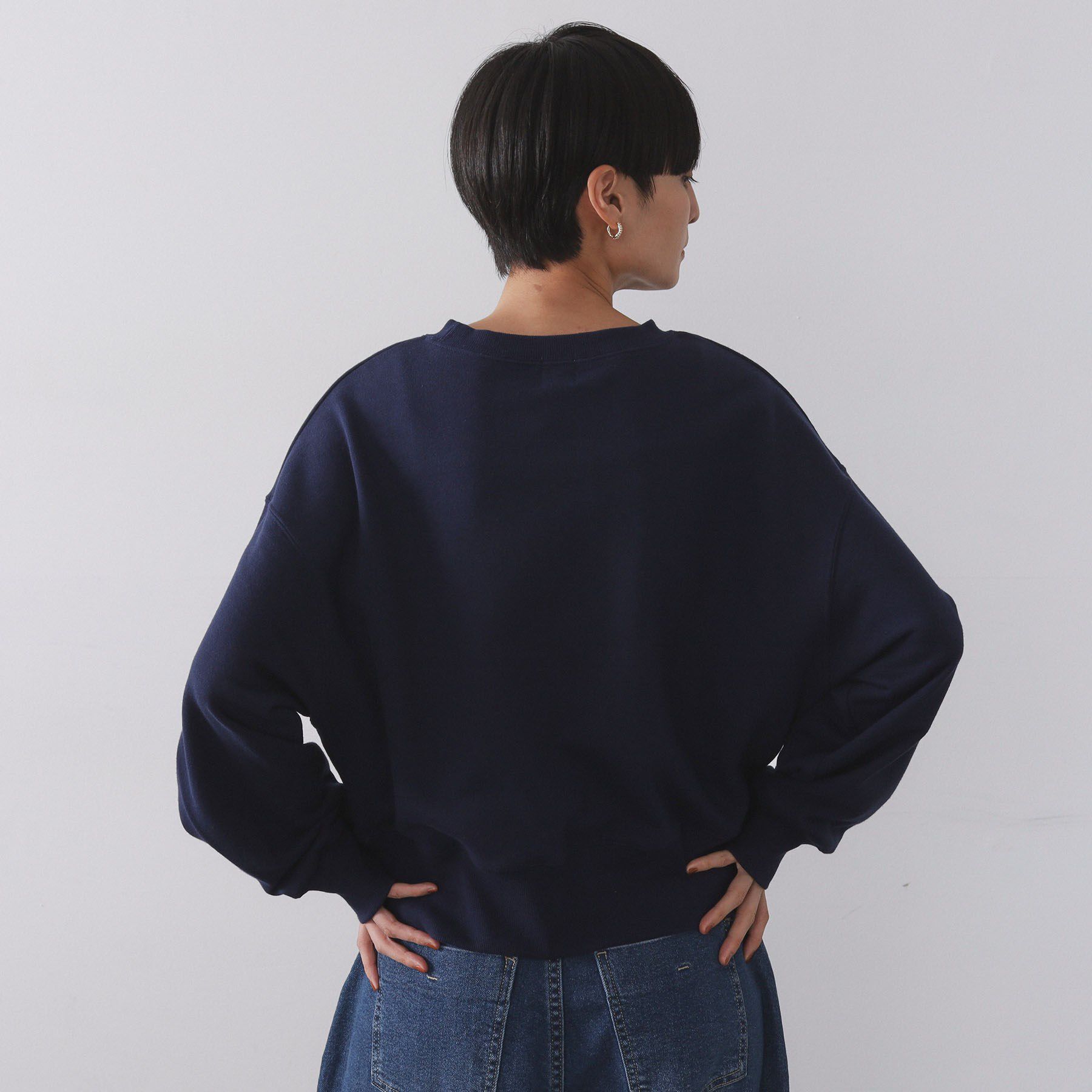 OPAQUE.CLIP「刺繍ロゴスウェット【洗濯機OK】」|Tシャツ・カットソー|