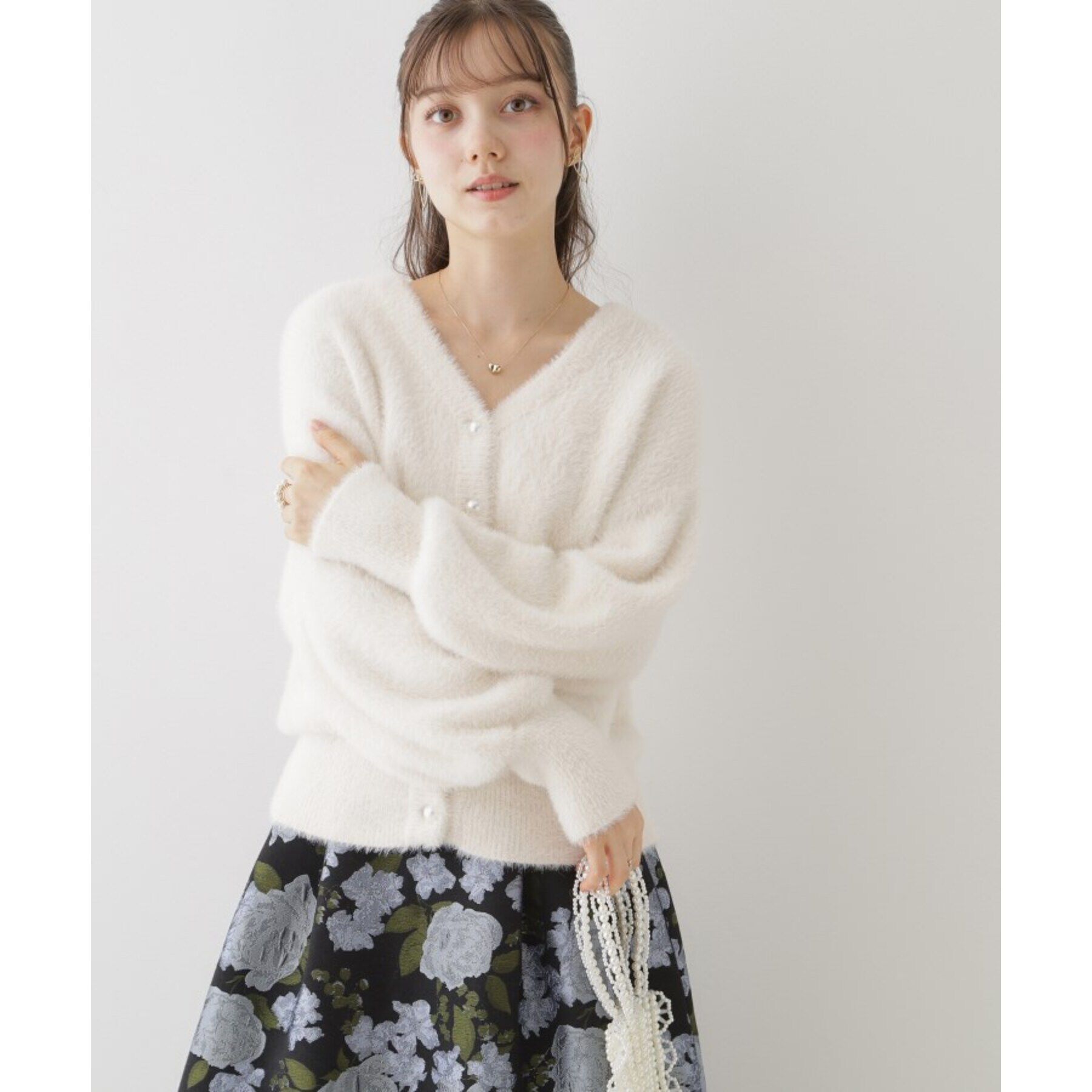 Couture broach「【ほろ甘・ふわふわ】前後2WAYフェザーカーディガン」|カーディガン|ｱｲﾎﾞﾘｰ(004)