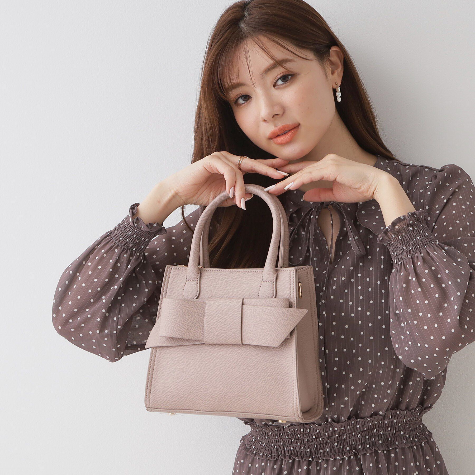 Couture broach「リボンデザインスクエアバッグ」|ショルダー・メッセンジャー|