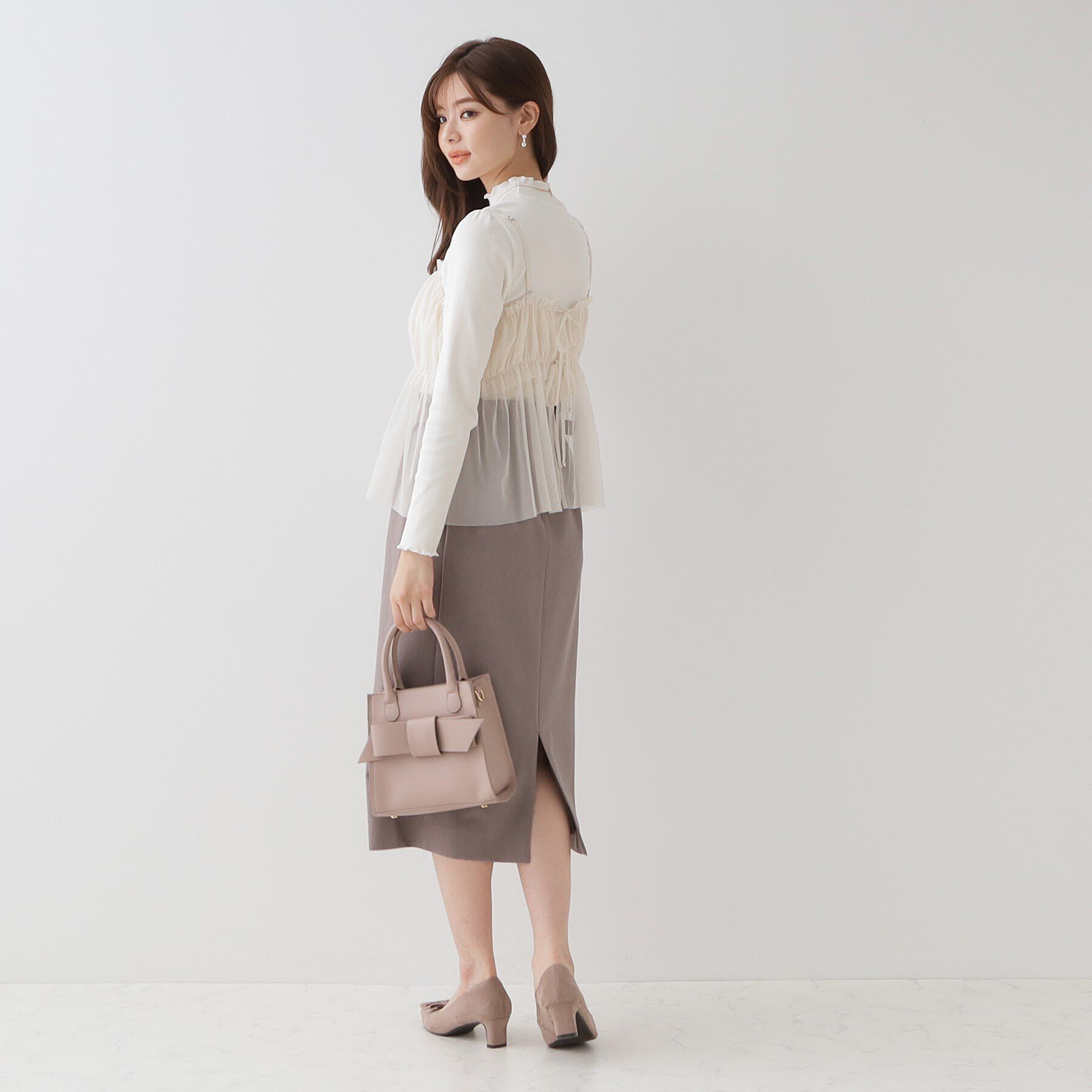 Couture broach「前後2WAYリボンチュールキャミ＆テレコトップス」|その他|