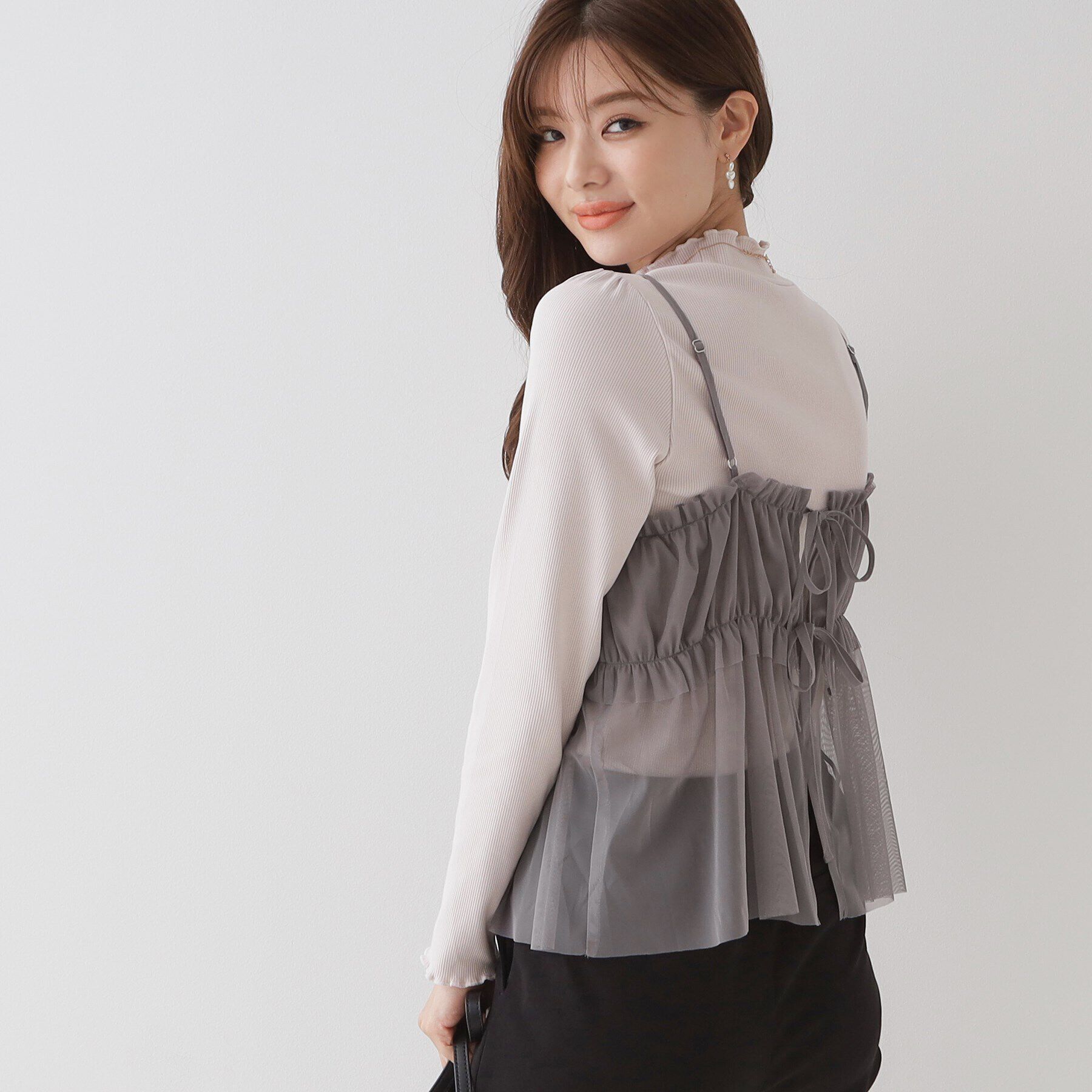 Couture broach「前後2WAYリボンチュールキャミ＆テレコトップス」|その他|ﾗｲﾄｸﾞﾚｰ(011)