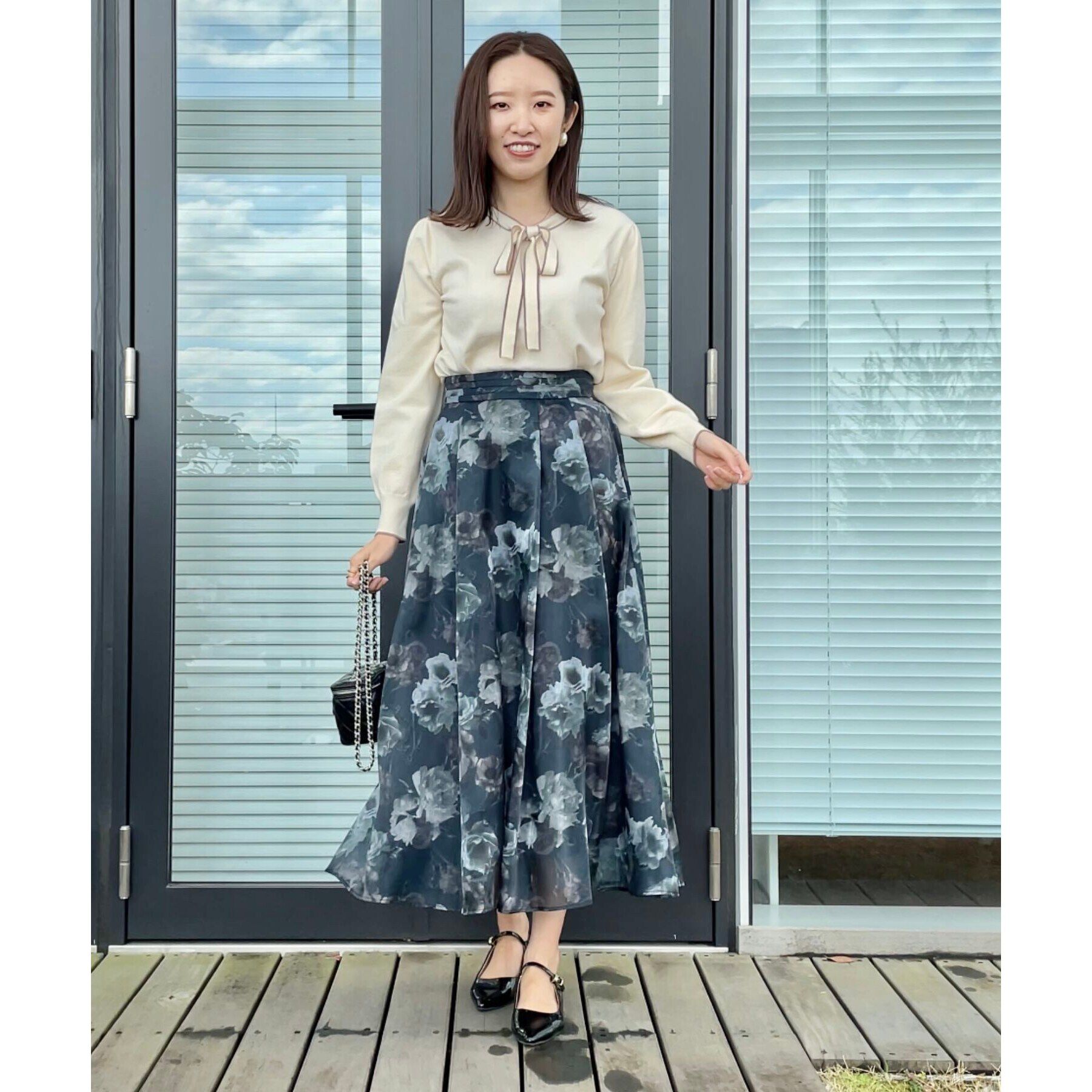 Couture broach「【大人可愛い・きれいめ】Springオーガンフルールスカート」|スカート|